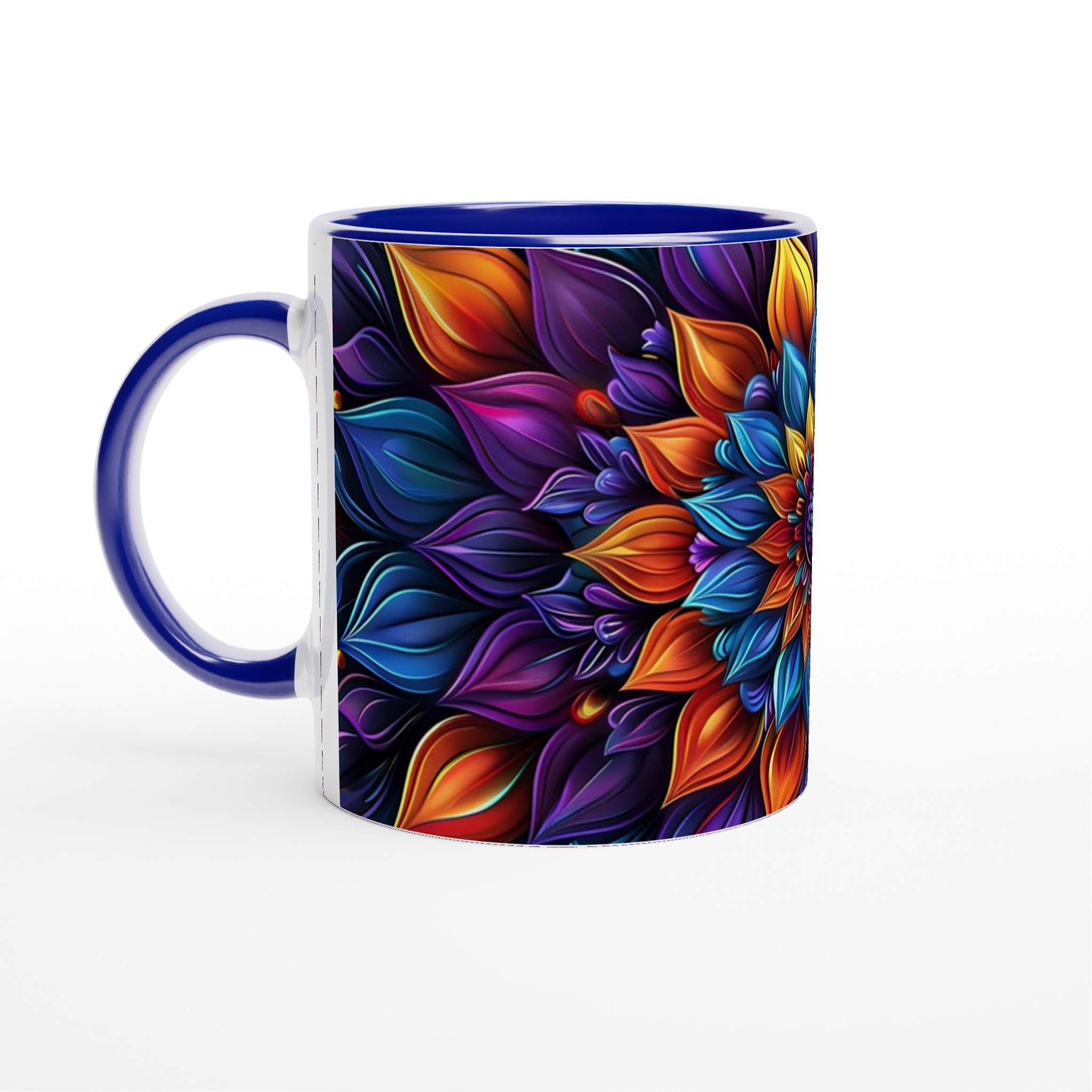 Abstrakt Mandala Konst Mugg – Livfulla Lila och Orange Nyanser – 11oz Keramikmugg 2 9cecdd36-1bd6-4263-b356-1bc8a62b872a