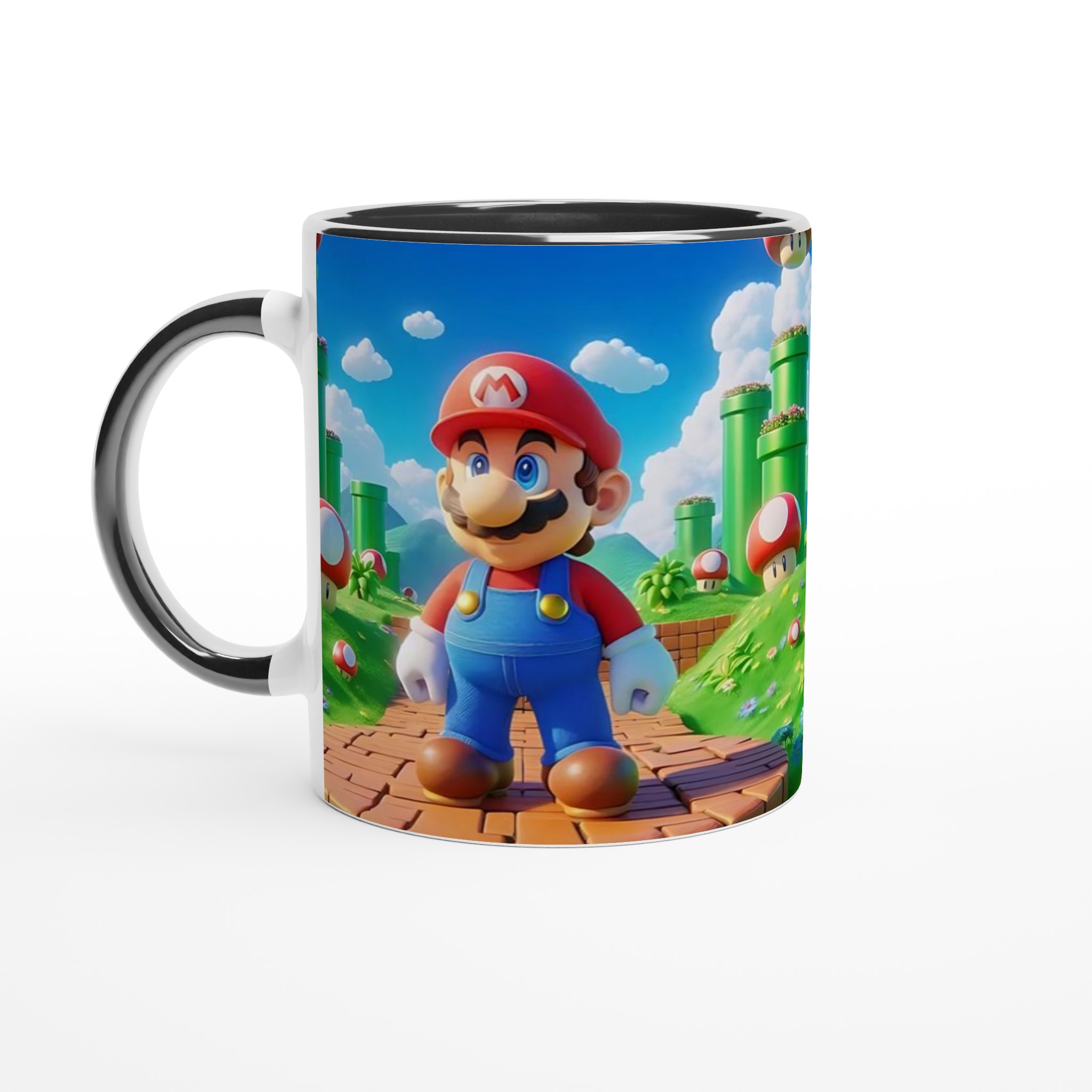 Vit 11oz keramisk mugg med färgstarkt och lekfullt spelmotiv i sju glada färger 4 9cf3457e-d096-4083-a314-61409950b6c3
