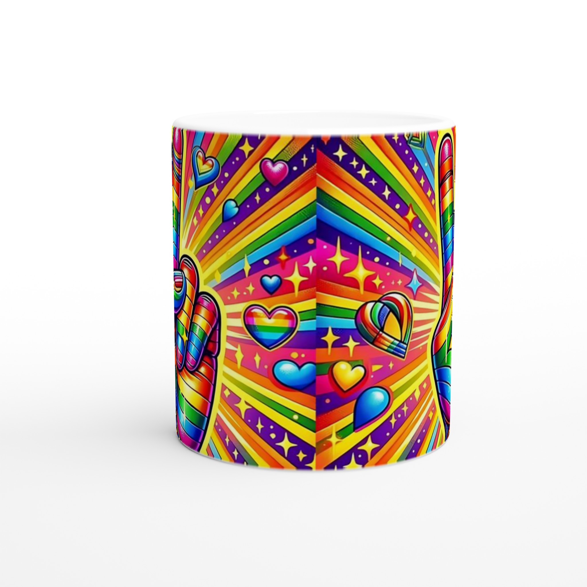 Vit 11oz Keramisk Mugg med Livfull Regnbågsdesign – Välj Bland Sju Färgstarka Nyheter 8 9d06e957-412e-4b44-abea-6790a7883e64