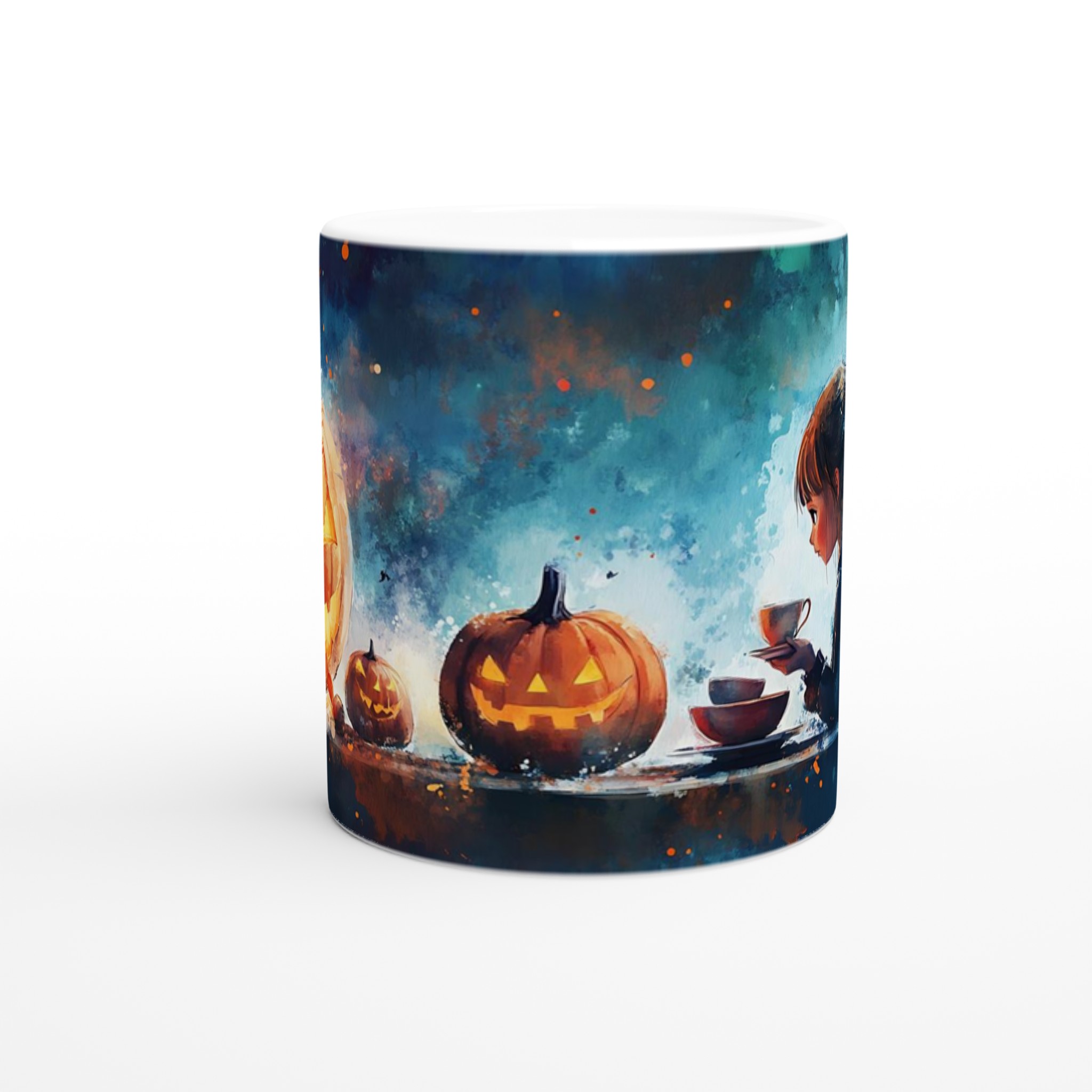 Magical Halloween Night Keramisk Mugg – Drömskt Pumpamotiv med Flicka & Fladdermöss i Flera Färger 8 9d0d532f-ce5c-4e84-a22d-8ea542085c92