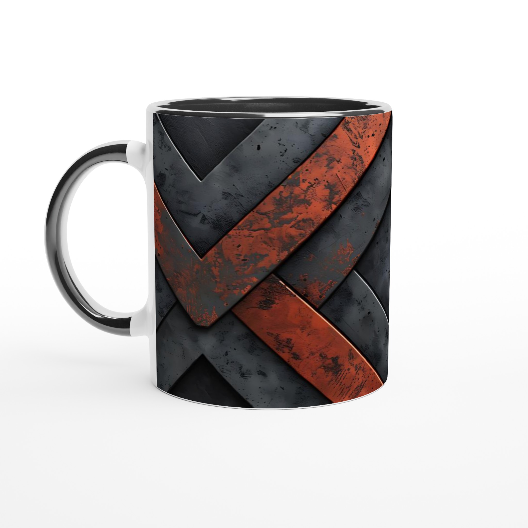 Vit 11oz keramisk mugg med rustik metall-inspirerad design i sju färgval 4 9d2814fd-9b37-4ada-b1ea-77422f9b96f2