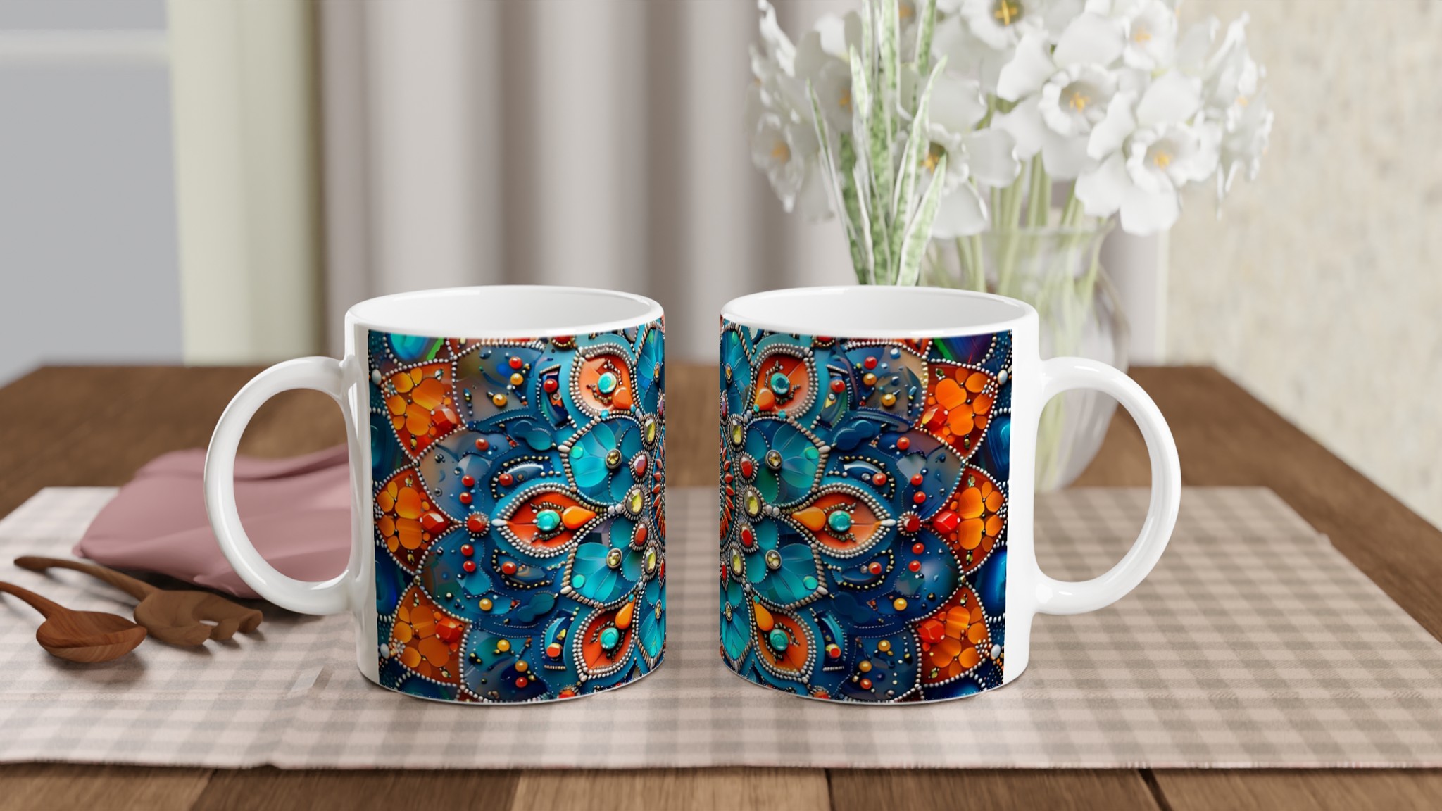 Mandala Keramikmugg 11oz – Levande Boho-Design i Flera Färger 10 9d486740-440b-4d81-ba35-a3e14783e79b