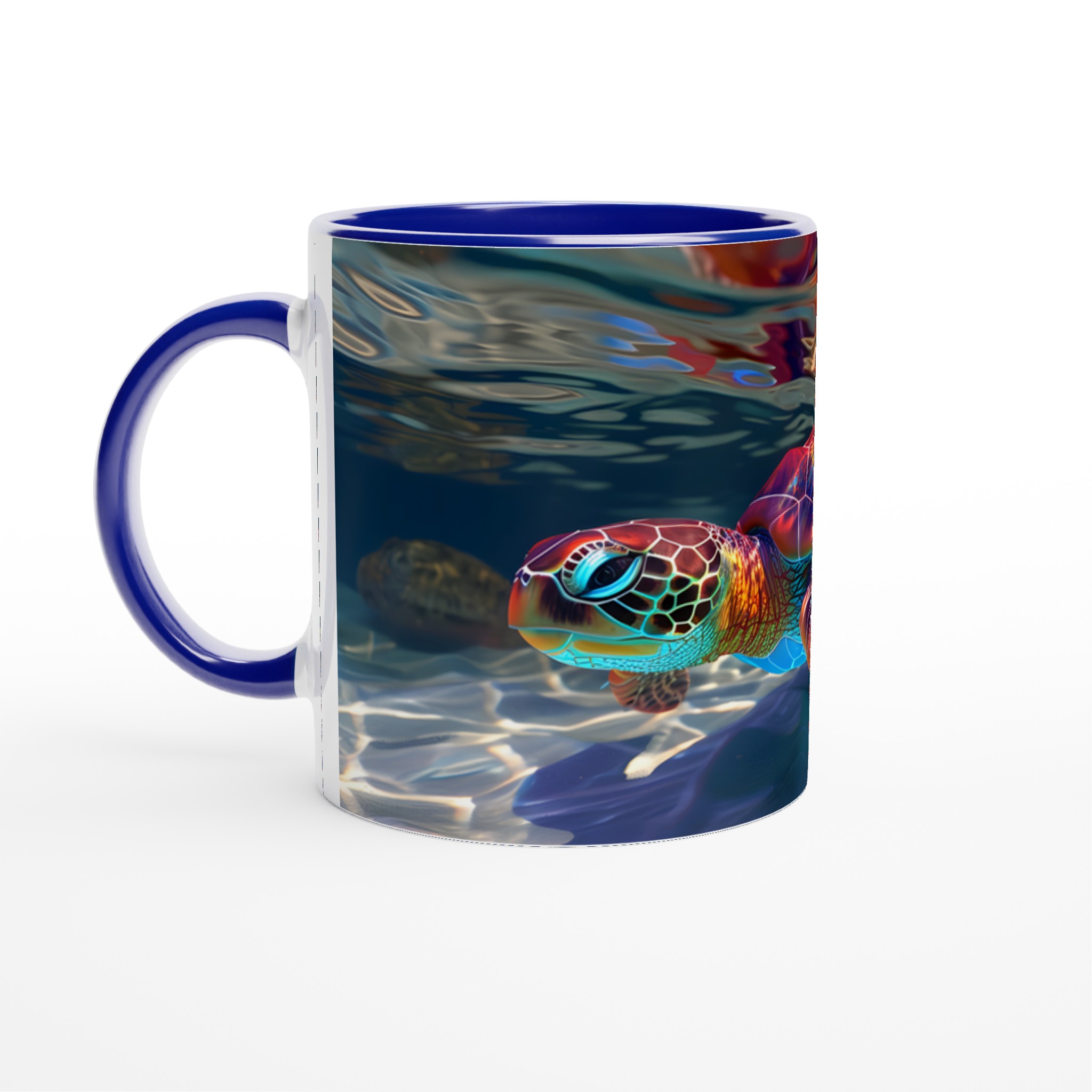 Neon Havssköldpadda 11oz Keramisk Mugg – Ett Konstverk i Färg till Din Kaffestund 2 9d62a6af-cd54-4133-9f4c-baa769c5bafa