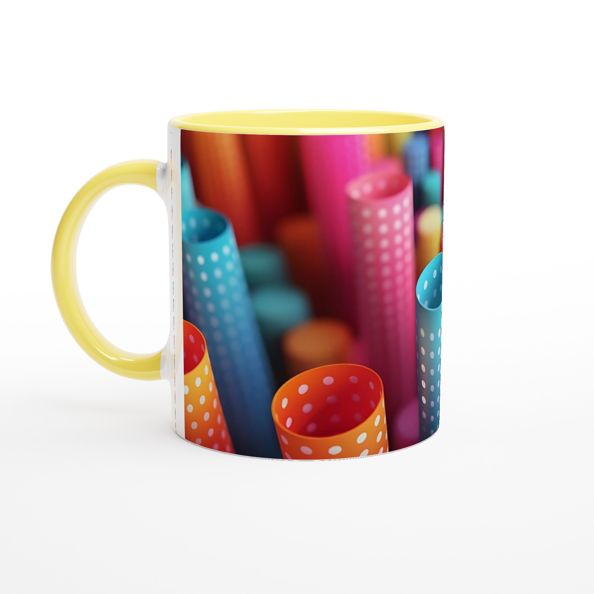 Färgsprakande 11oz Keramikmugg med prickar – Välj din glada nyans! 3 9d893599-4de3-452b-8c01-1e32571aa921