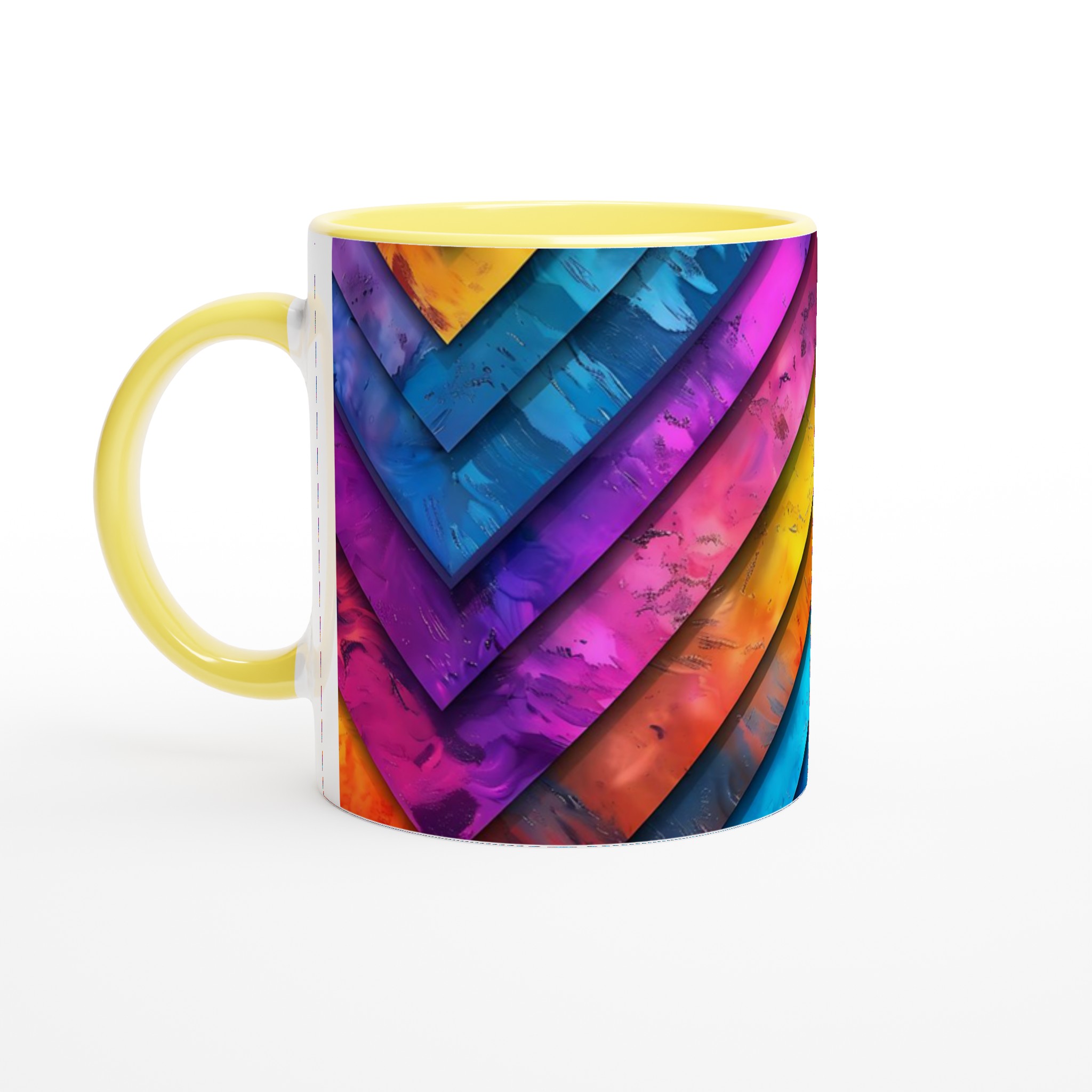 Abstrakt Målad Keramikmugg - 11oz, Välj mellan 7 levande färger 3 9dd98a37-0b3d-4ccd-89c6-b89a9118aa87