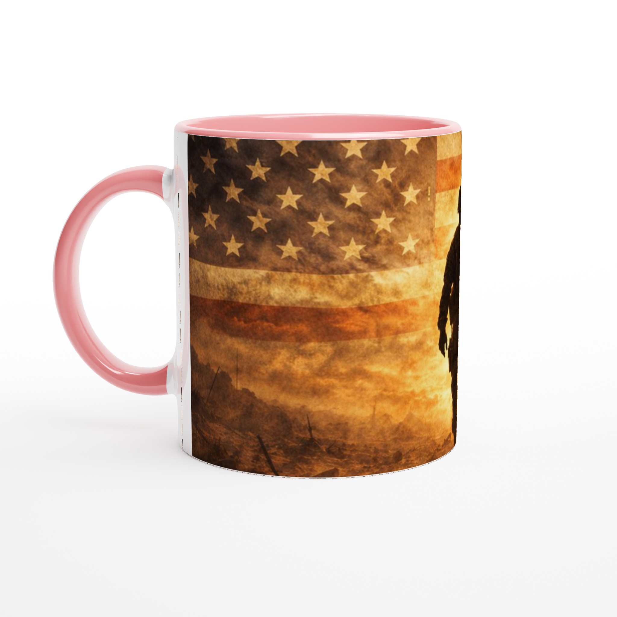 Vit 11oz keramisk mugg med patriotiskt soldatmotiv i flera färgval 6 9ddc061b-50d8-4161-9457-b37e62ad23b9