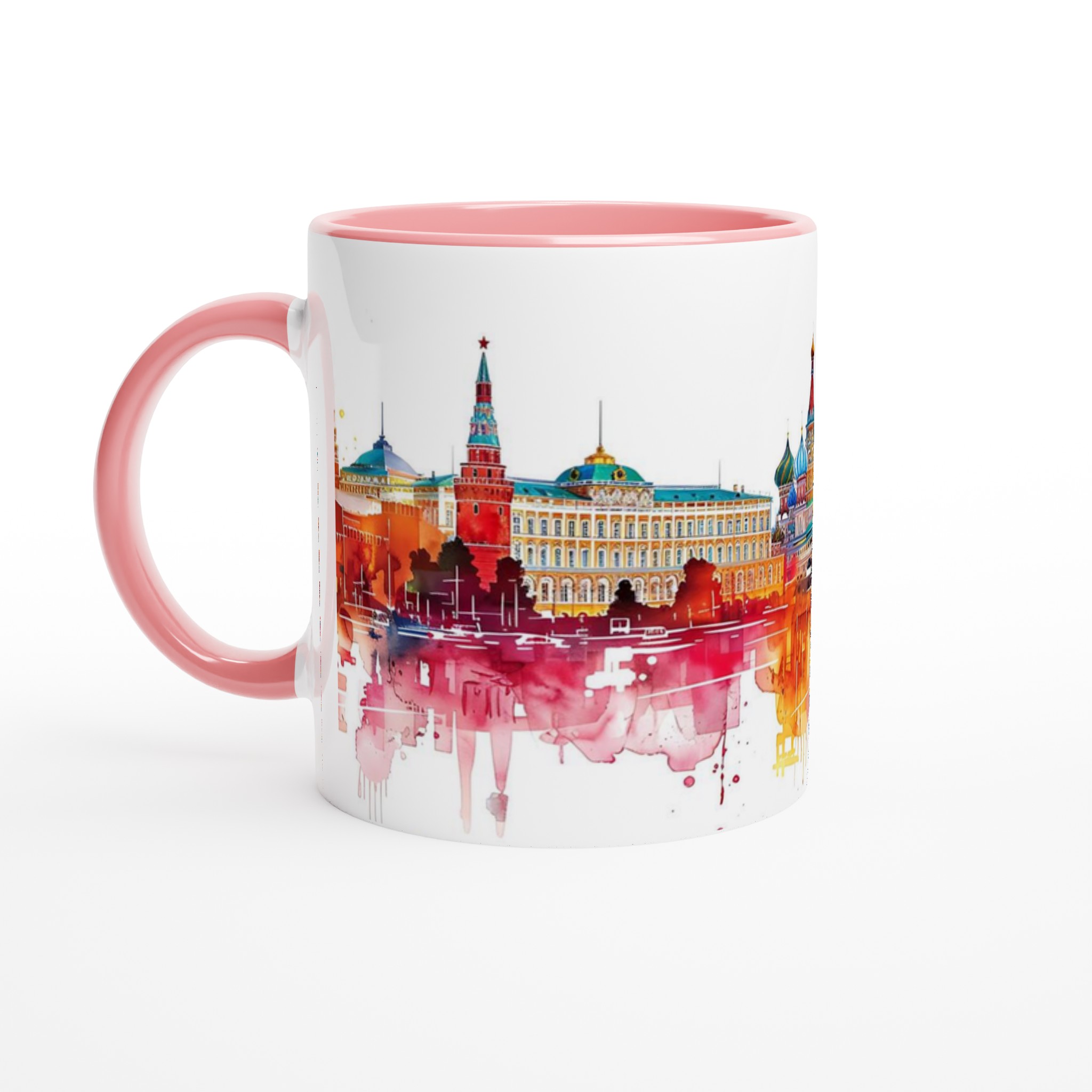 Abstrakt Moskva Vattenfärg Mugg - Livfull Stadsbild i Regnbågens Färger 6 9dee22a3-c5b8-4627-b3c9-f8da63c9000c