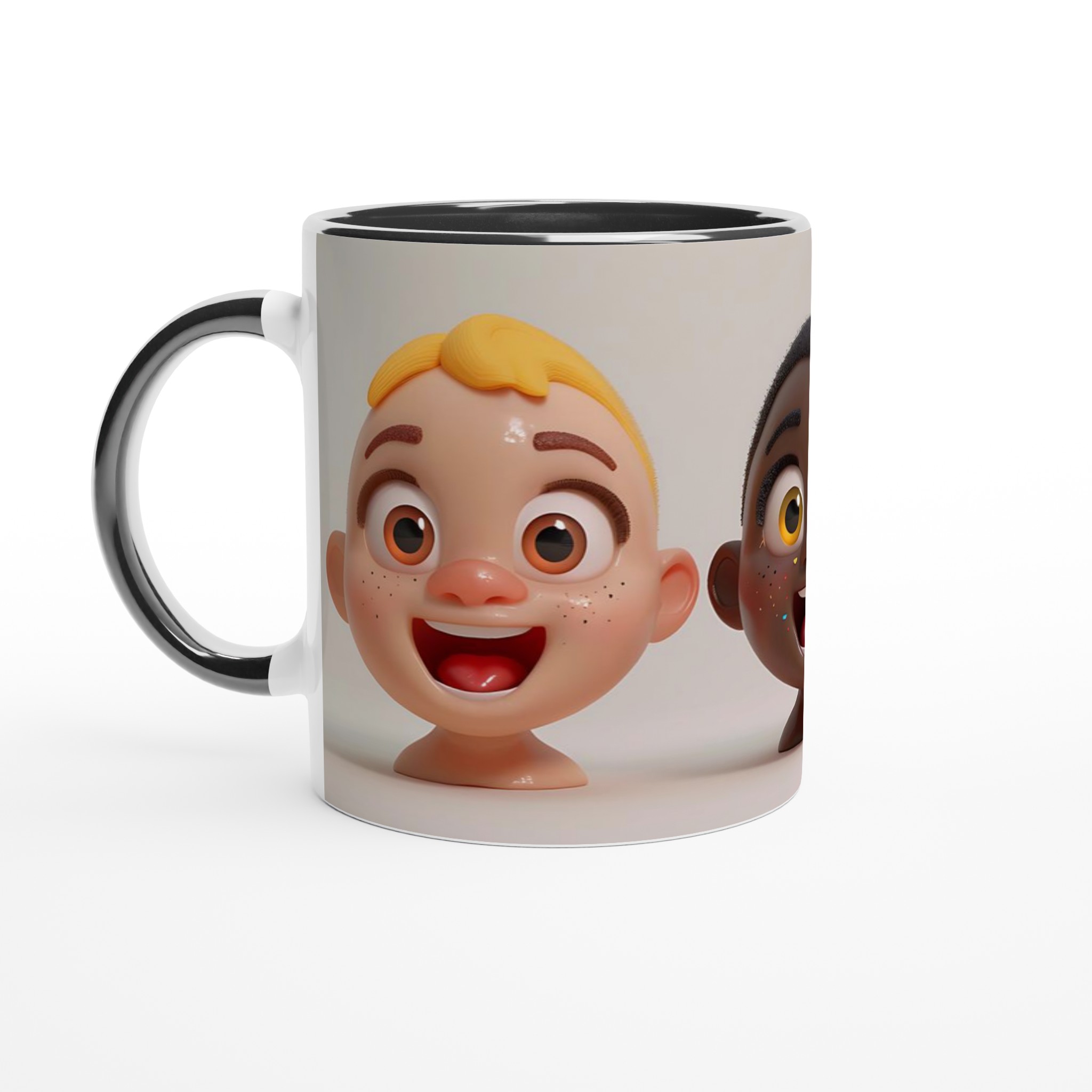 Glad Mångfald: 11oz Keramikmugg med Lekfulla Ansiktsmotiv i Flera Färger 4 9defa101-5d74-42a1-8a1b-04c1cf053190