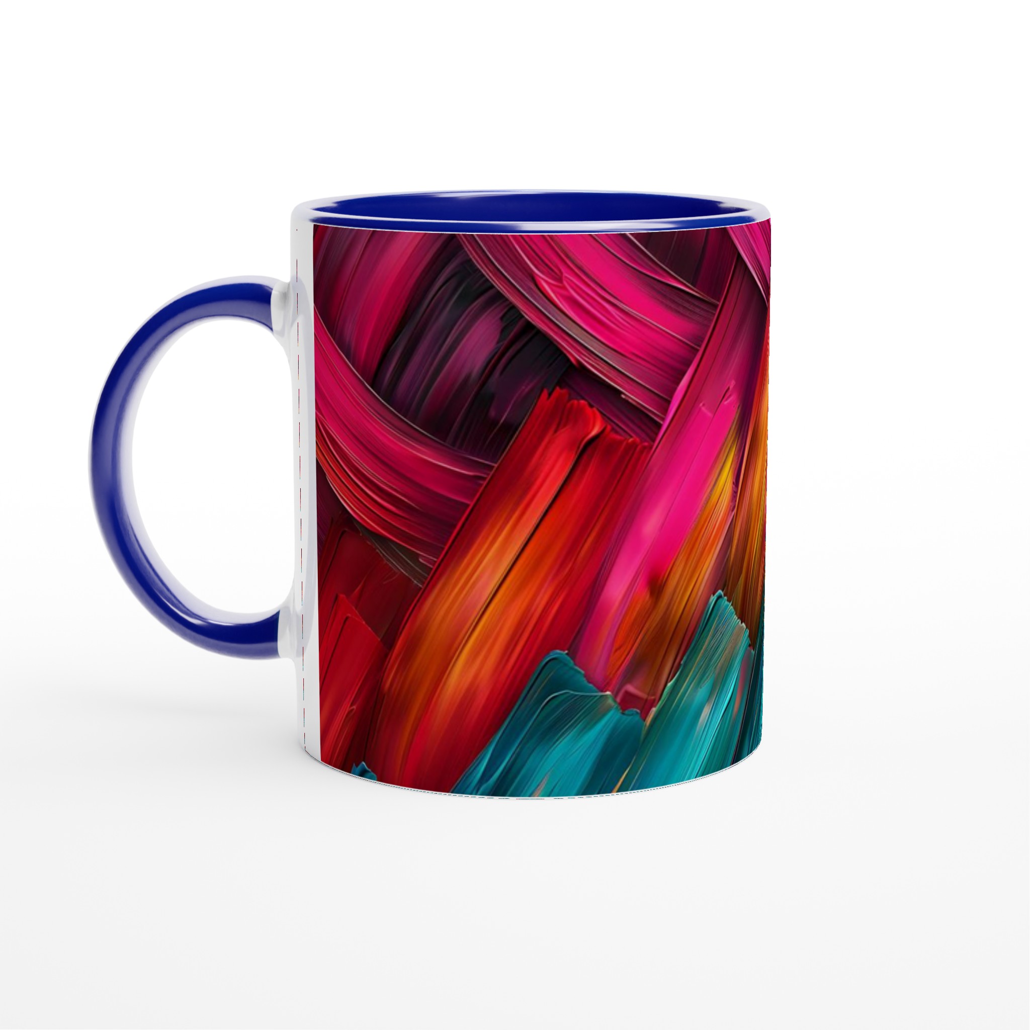 Vit 11oz keramisk mugg med levande färgexplosion – välj bland sju stilfulla nyanser 2 9df1d75e-c46d-4580-8be9-3ffb2780f894