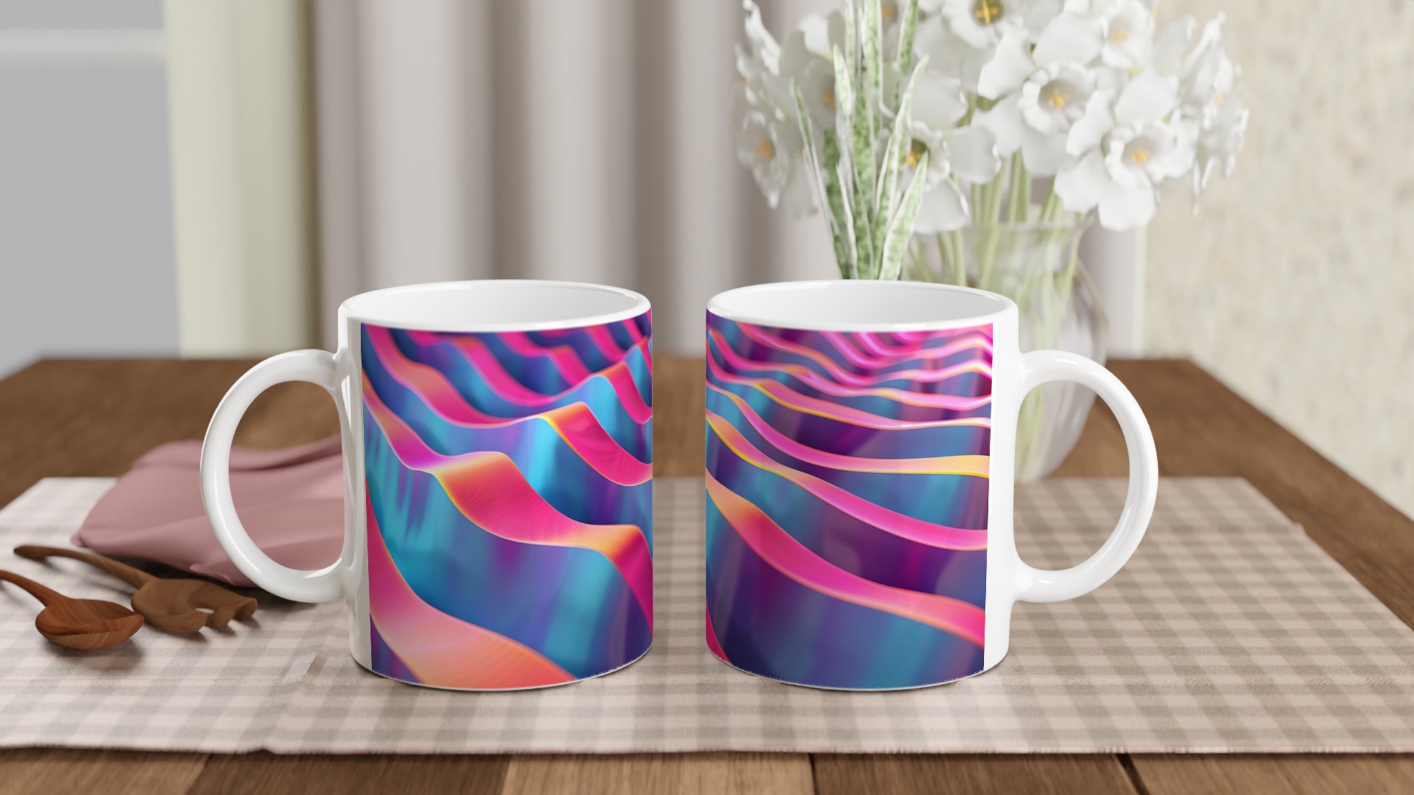Abstrakt Vågmotiv 11oz Keramisk Mugg – Vibrerande Design i Valfri Färg! 10 9e488068-cd66-4192-847a-69cbac310960