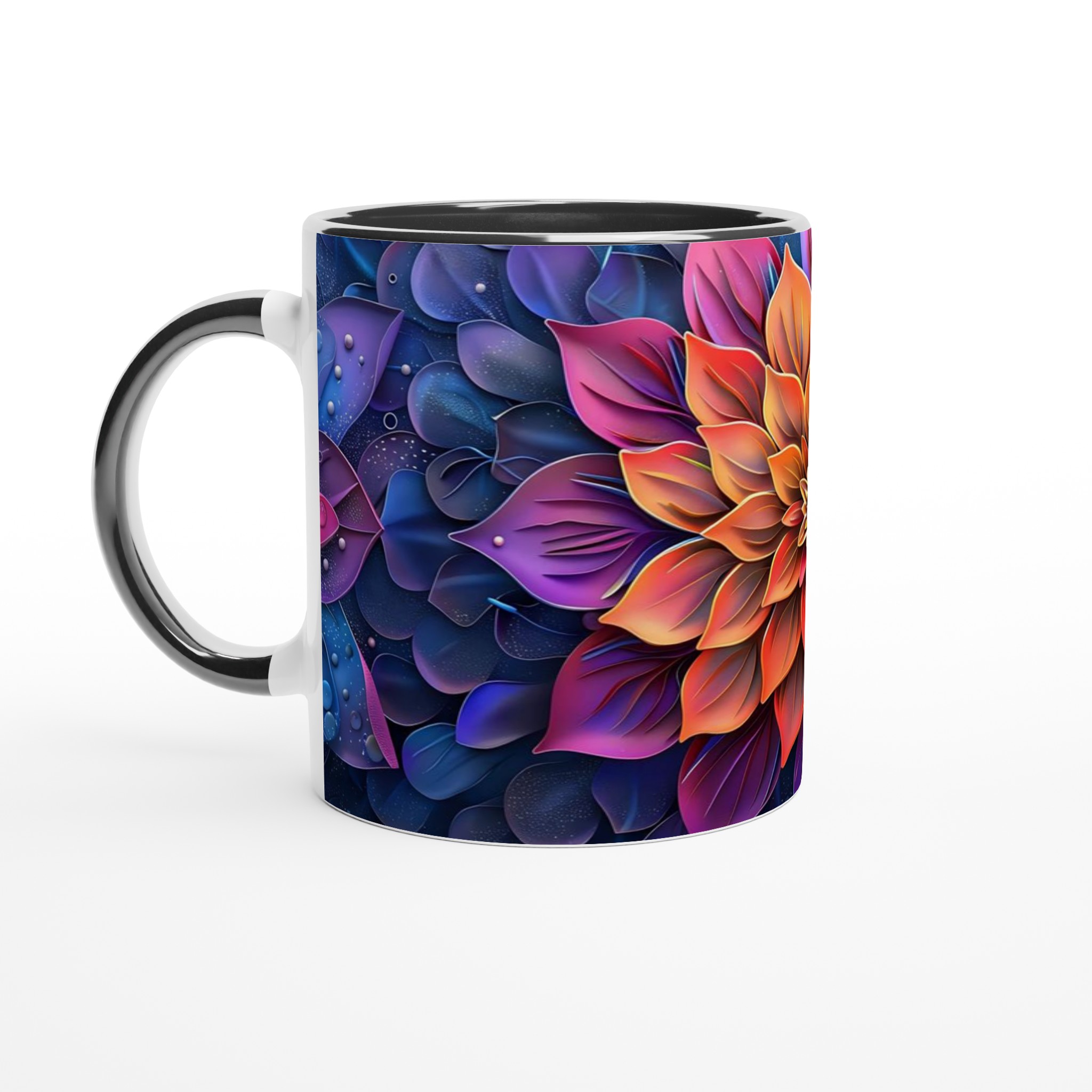 Abstrakt Mandala Blommig Keramikmugg – Vibrerande Färgstark 11oz Kaffemugg 4 9e62aacd-e661-4424-9a15-afb02848e815