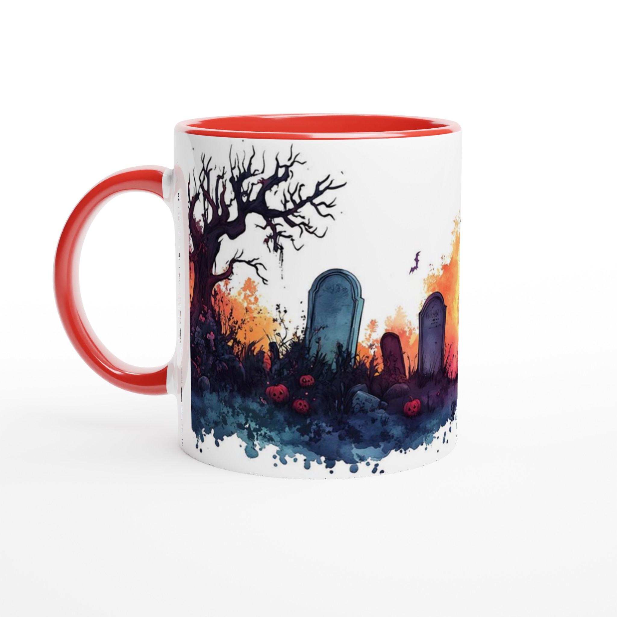 Spöklik Kyrkogård Keramikmugg - 11oz Halloween Motiv i Vattenfärg, Välj Bland 7 Färger! 5 9e7538db-f387-4161-82cf-3f8f52ef5183