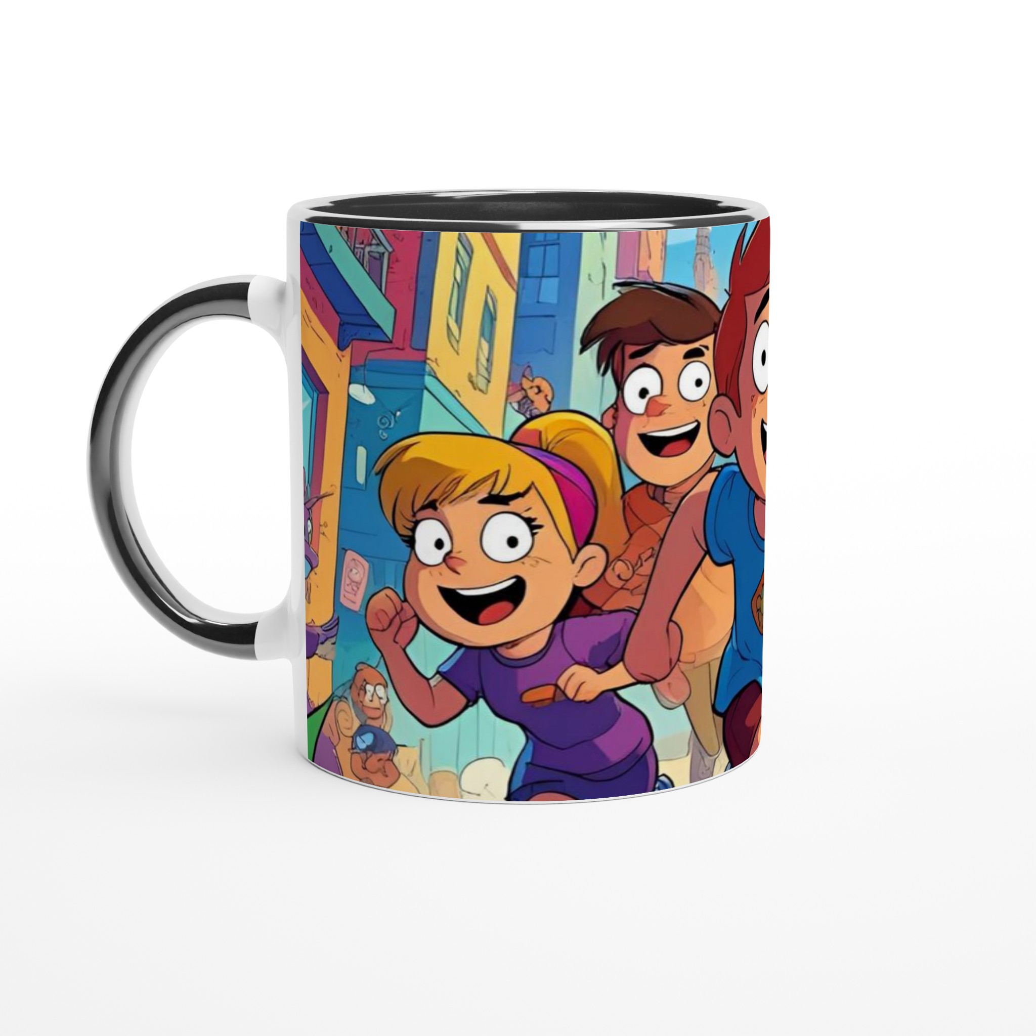 Vit 11oz keramisk mugg med färgsprakande äventyrsdesign i ditt val av sju livfulla färger 4 9e9c25d2-4b0e-49e6-b73c-6dd241560c7d