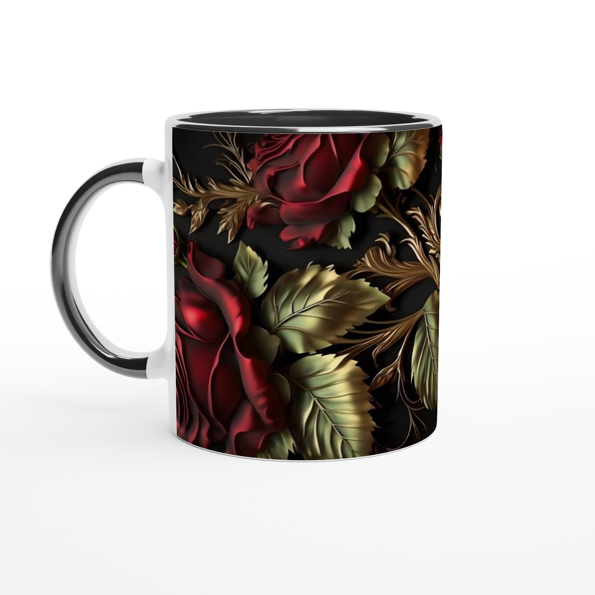 Elegant 11oz Keramisk Mugg med Rosor – Välj Din Favoritfärg för En Lyxig Känsla 4 9ead0485-75be-4cef-ac85-b4565ba603b4