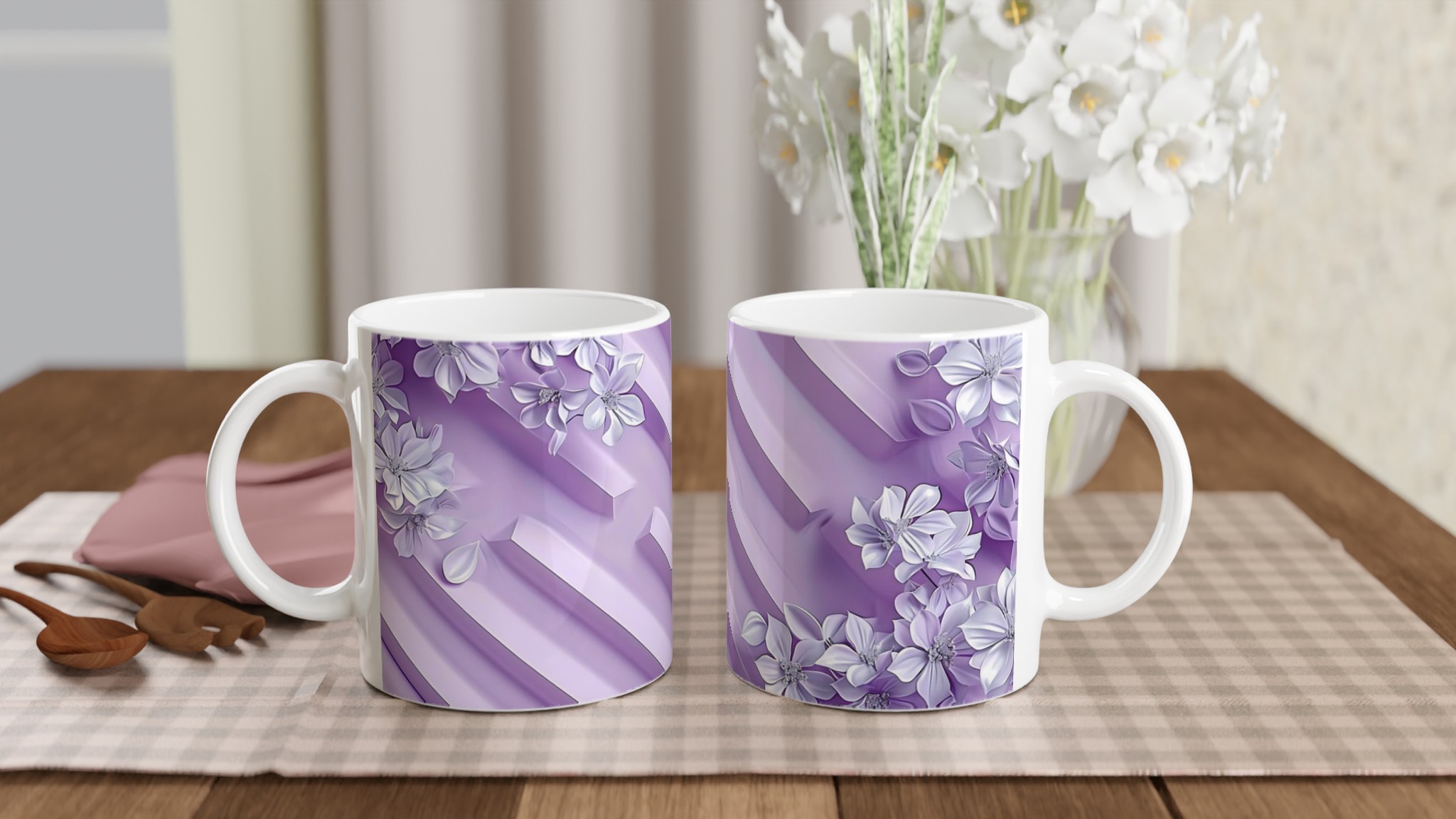 Lilablommande 11oz Keramisk Mugg - Välj din perfekta nyans! 10 9ed9012c-2582-4cdd-939c-d46e4e98cacc