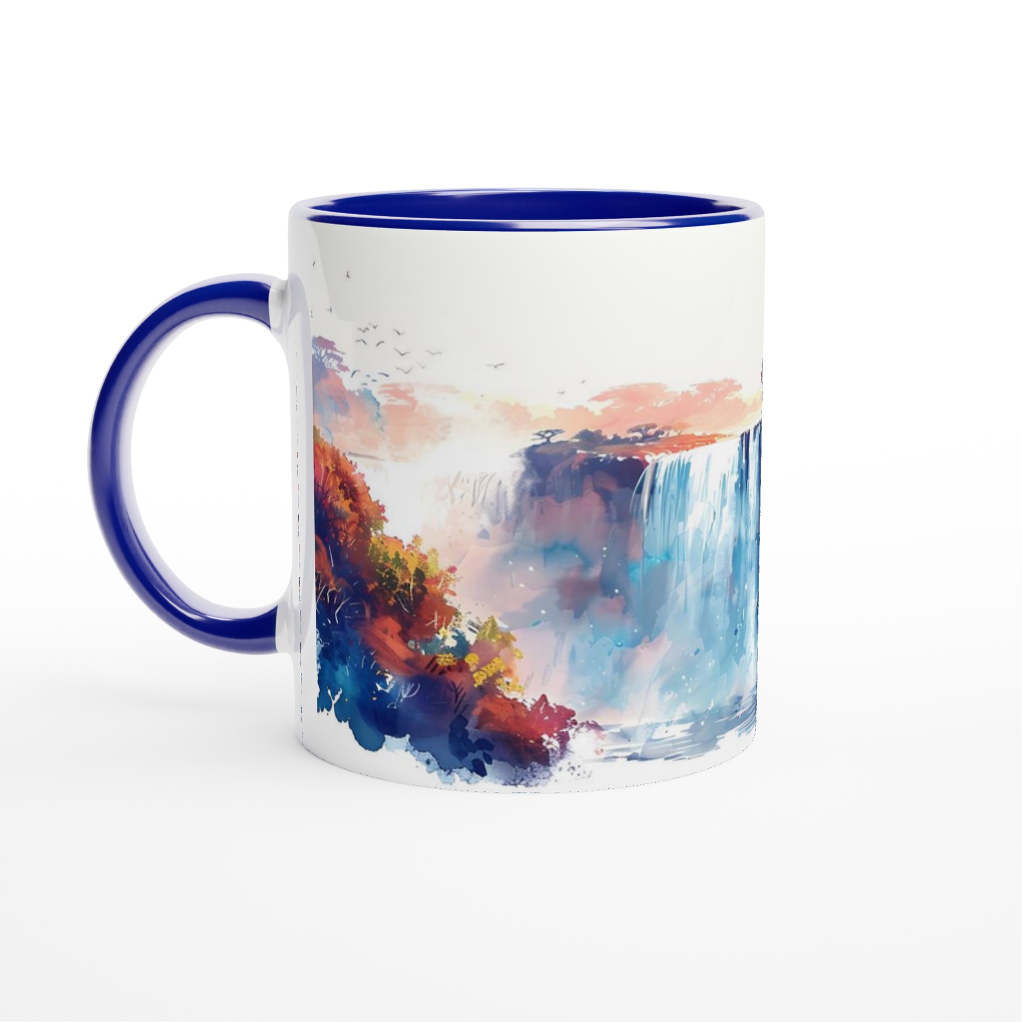 Akvarell Vattenfall Keramikmugg - 11oz konstnärlig mugg i ditt färgval 2 9edbeb90-2d92-4ae6-b385-496b2027f612