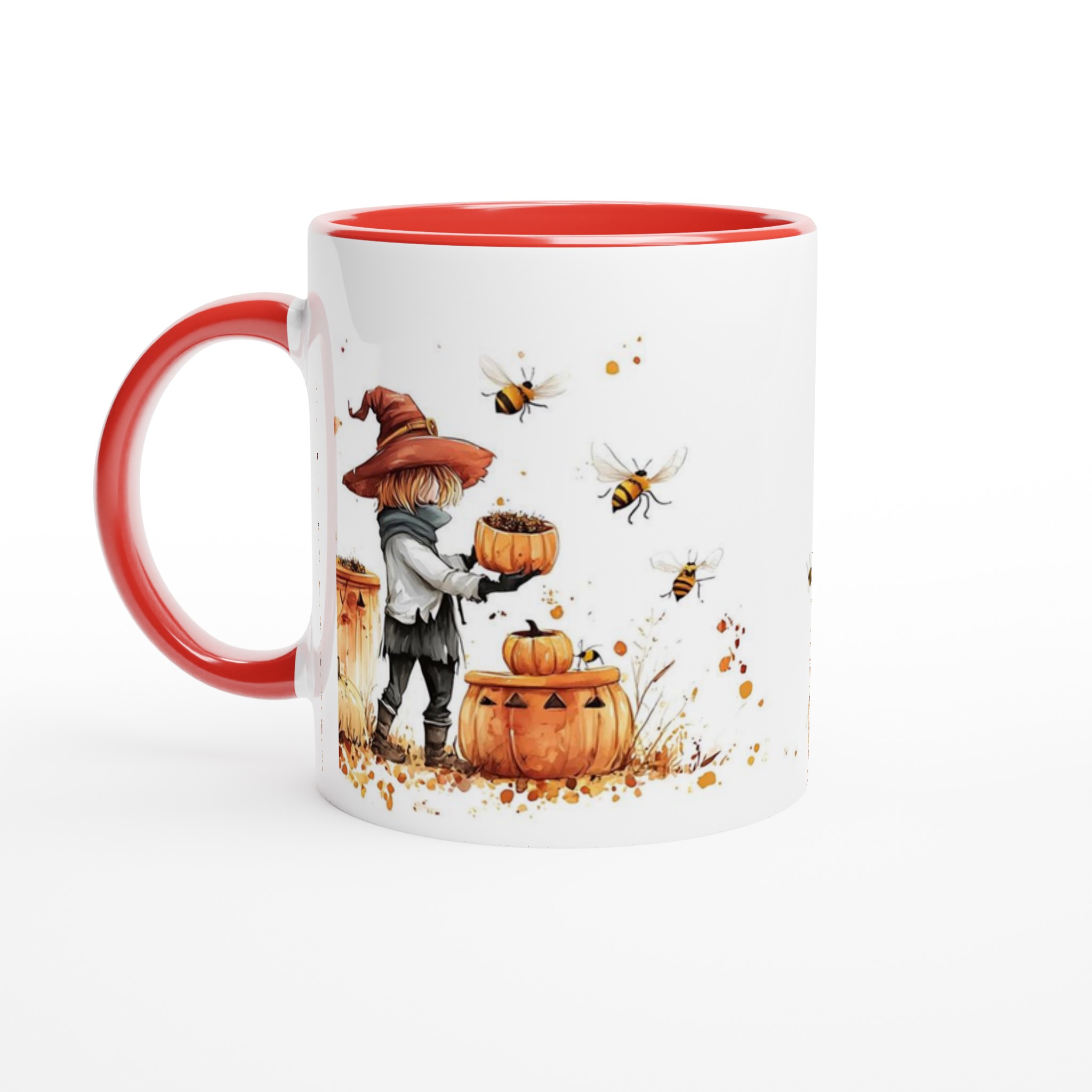 Höstmagi Keramikmugg - Charmig Häxdesign & Bin i Vattnenfärg - 11oz 5 9f01beeb-63dd-4534-acef-df5ef169815e