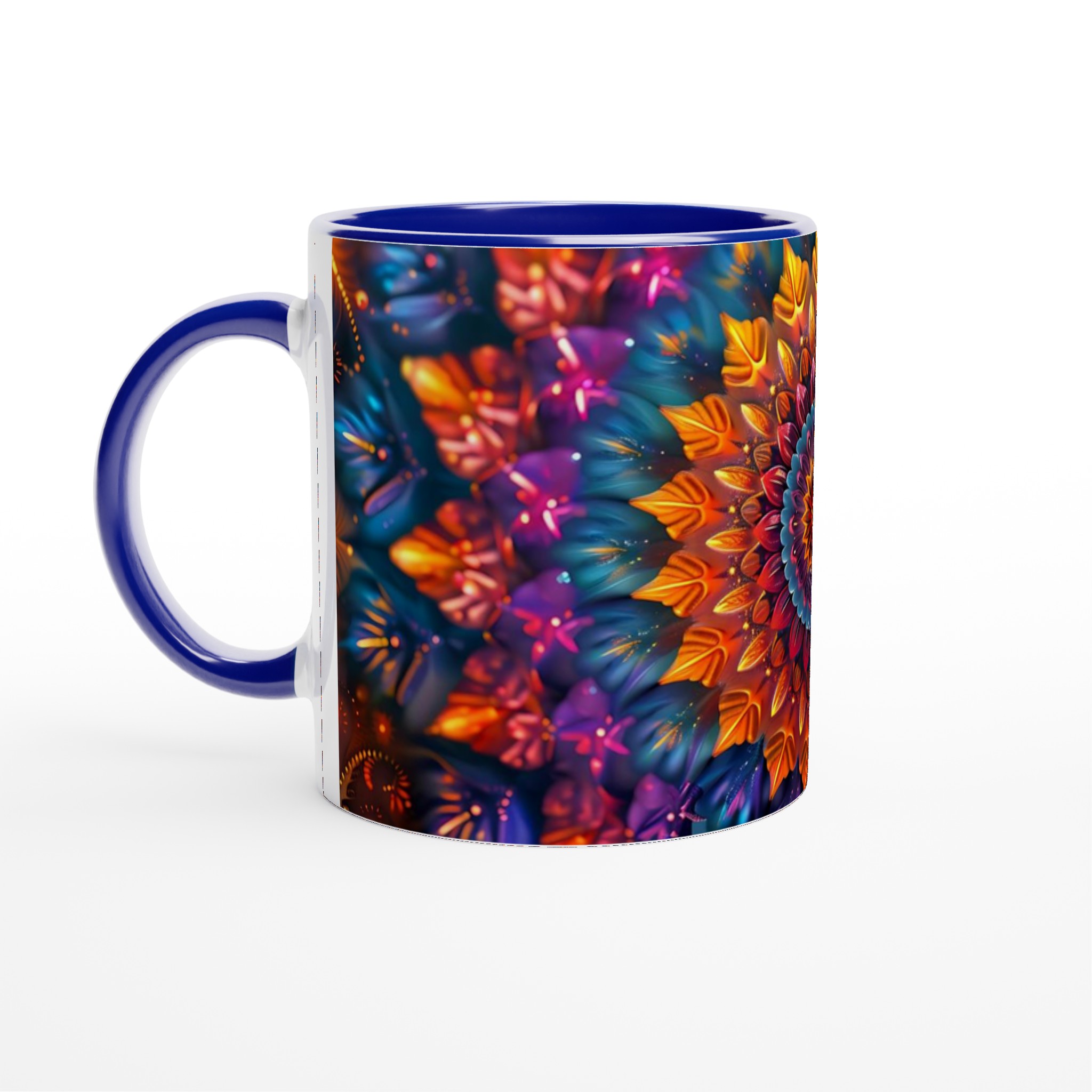 Mångfärgad Mandala Keramikmugg - 11oz Konstnärlig Kaffekopp i ditt val av sju livfulla färger 2 9f05e03b-15fe-4418-90a9-d0499ba210ad