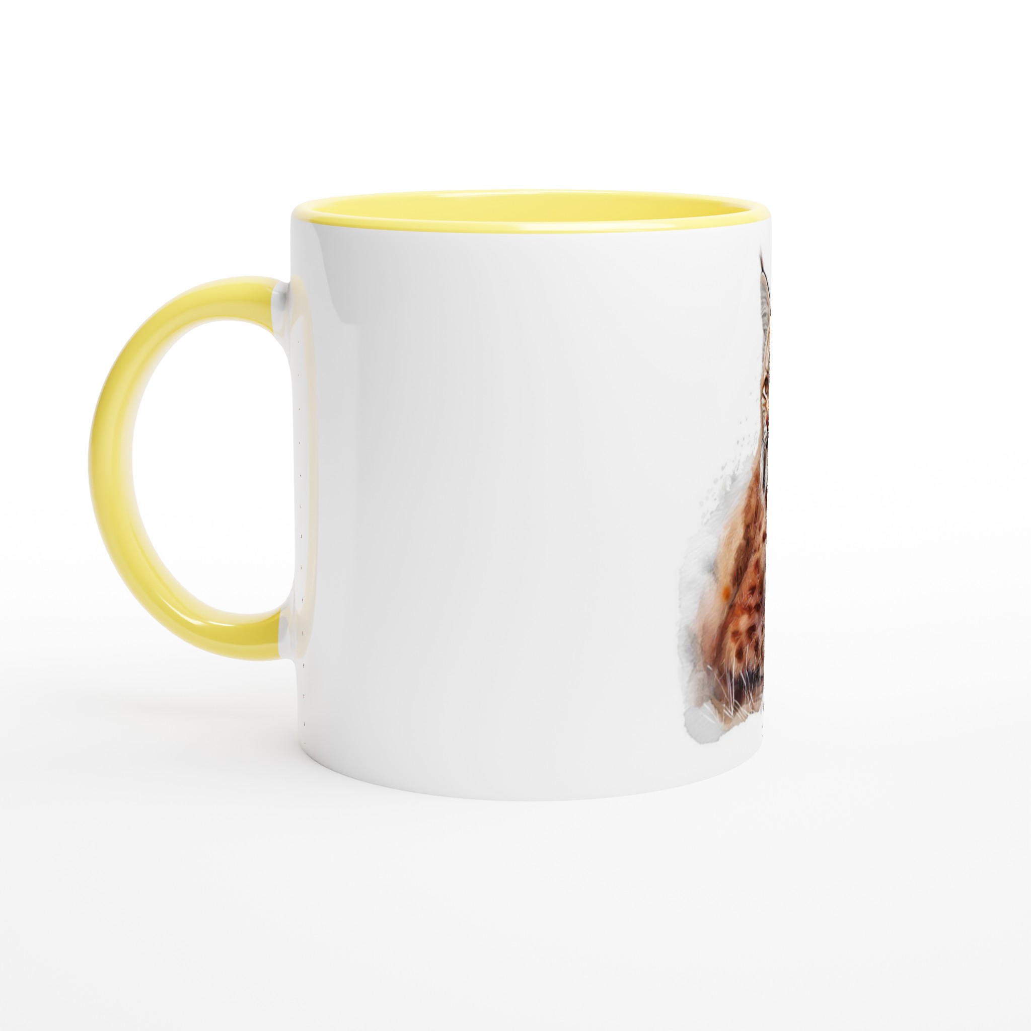 Vacker Lodjur Akvarell 11oz Keramisk Mugg – Färgad insida för din stil 7 9f0f931a-42d4-4605-9ca8-87938da26df8