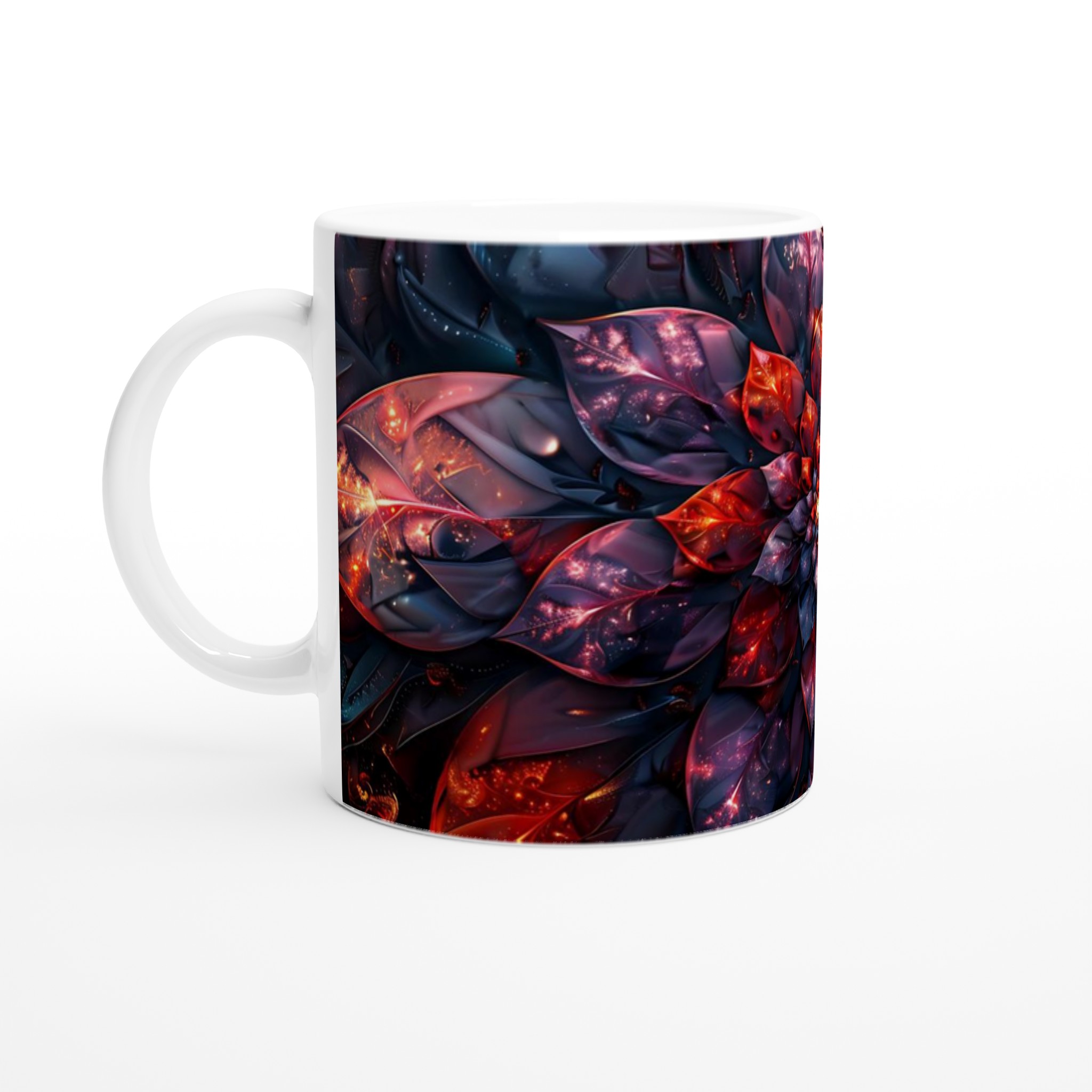 Kosmisk Blomster Keramisk Mugg - Strålande Galaxmönster i 11oz, Välj bland 7 Livfulla Färger 1 9f225cc2-af6e-42c9-b7d7-9921dc2c565e