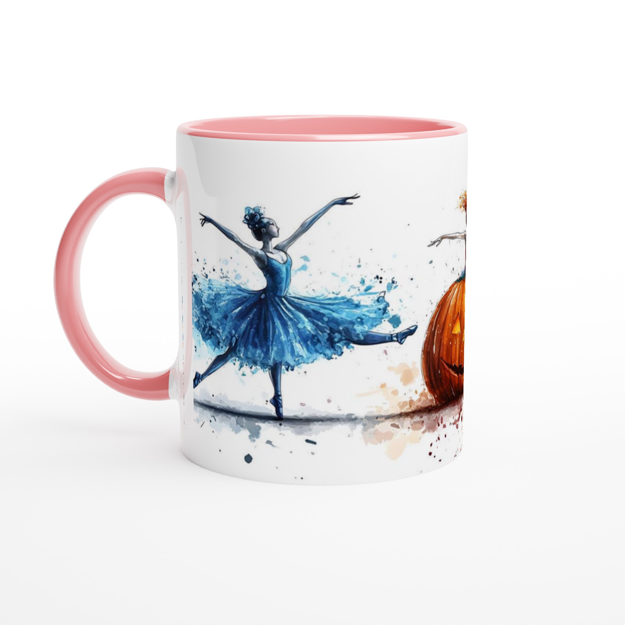 Balettinspirerad Halloween Mugg: Eleganta Dansöser & Skrämmande Pumpa i Akvarellstil 6 9f3ebc53-b15f-4cb5-8aef-020274ac8cc9