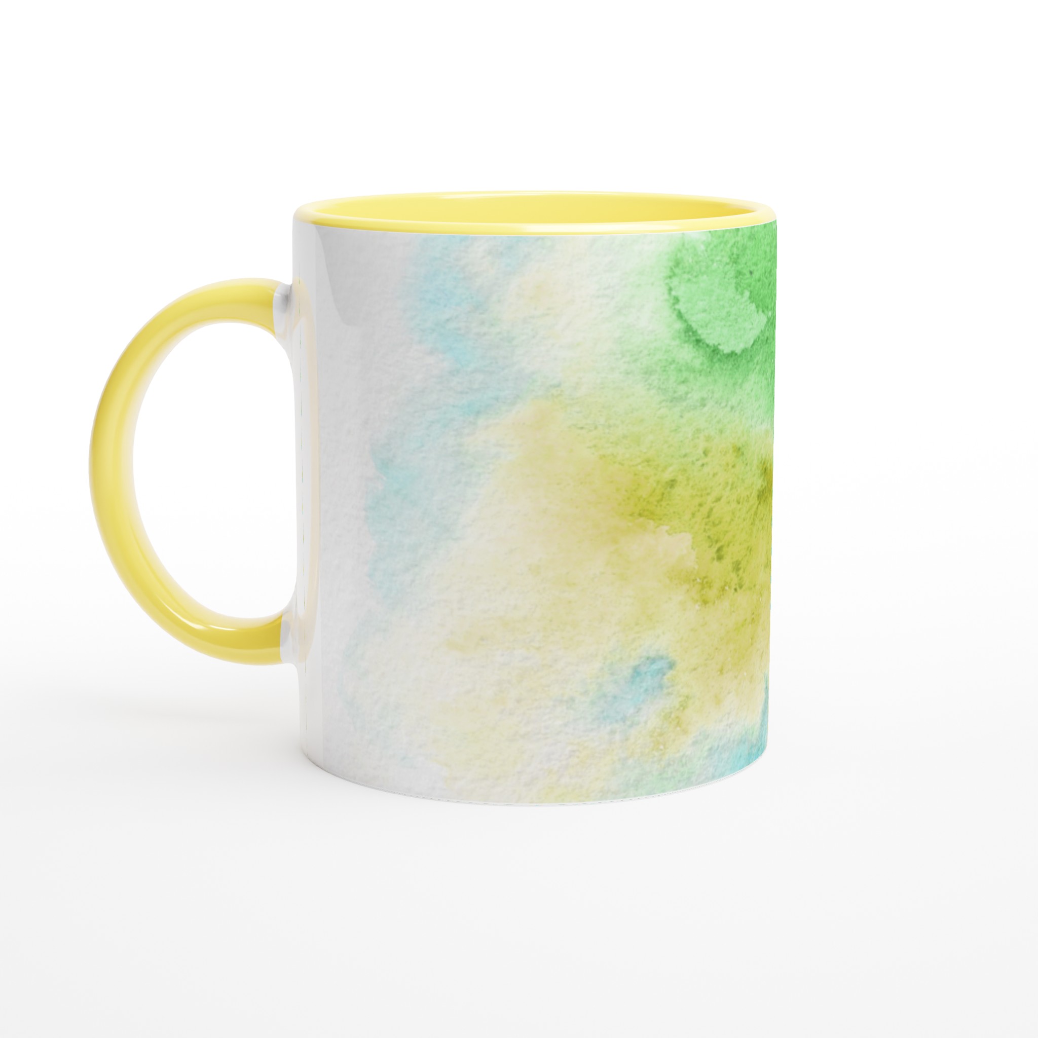 Vit 11oz keramisk mugg med akvarellmönster i lugna, mjuka färger – välj din favoritfärg på muggen 3 9f4df5cd-6bd6-431c-9e29-e2a2b3763b06