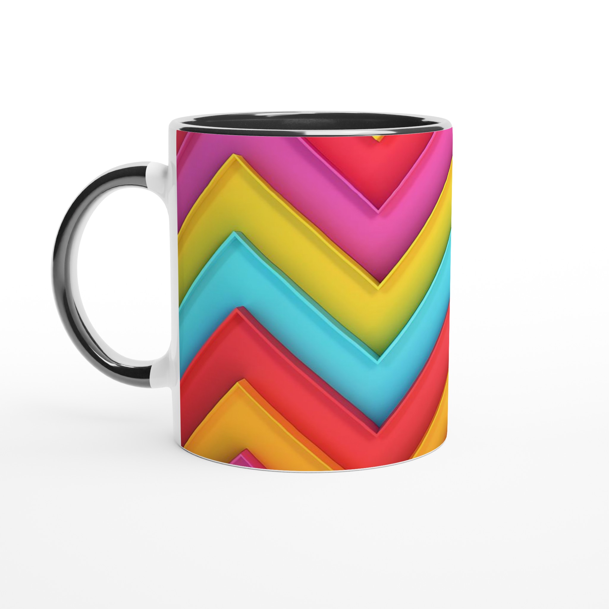 Färgglad Chevron Keramisk Mugg - Välj bland 7 Livfulla Nyanser för Din Perfekta Kaffestund! 4 9f6df05f-4b84-4d81-a4b0-74292715d6fd