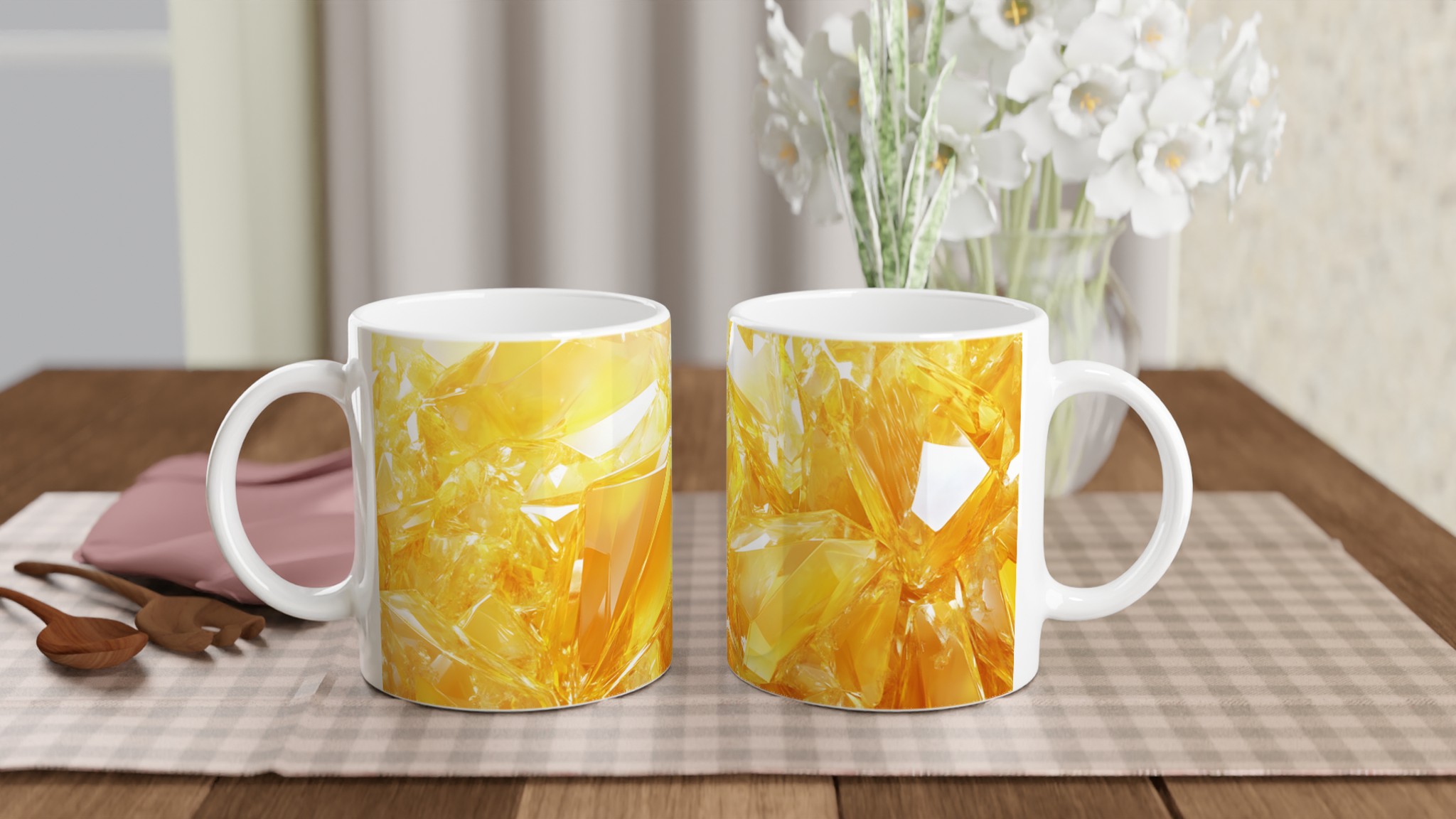 Guldgnistrande 11oz Keramikmugg – Din Kaffestund, Strålande i Gult eller Ditt Val av Färg! 10 9f6fd6ae-c006-4bbc-a44e-fe4eeaa11227