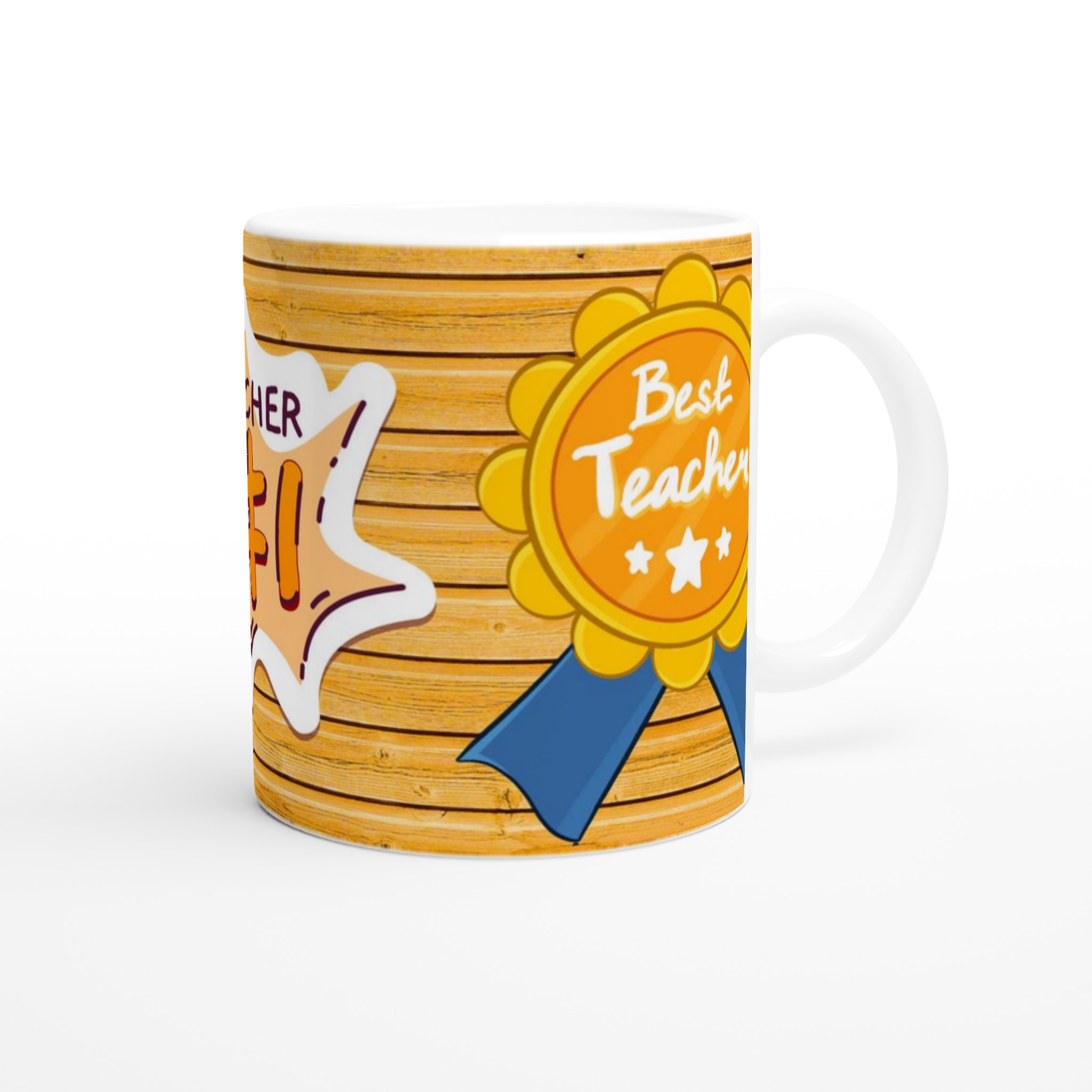 Vit 11oz keramisk mugg – Hylla lärare med glädje i sex färgstarka nyanser 9 9f794ce1-4cab-41a7-8a56-36b615df3d9c