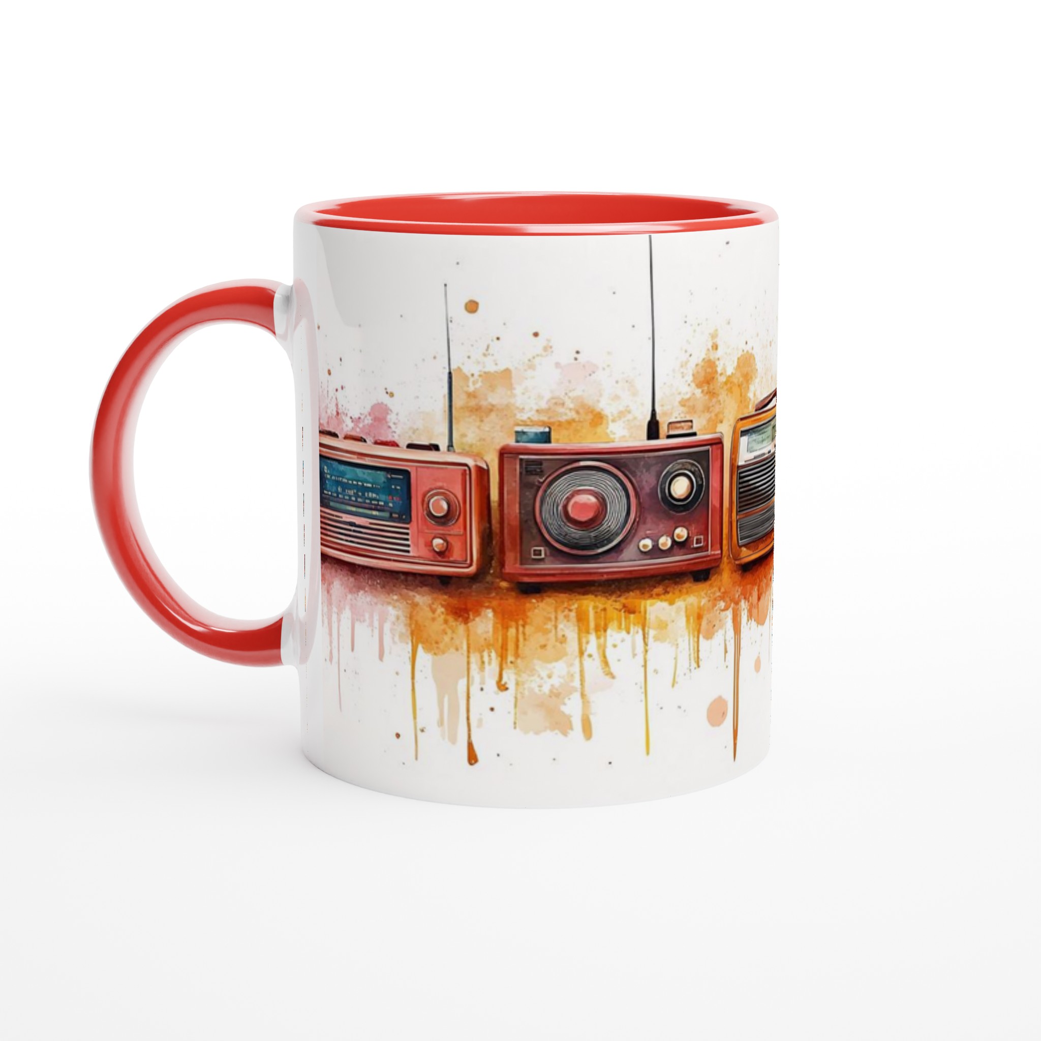 Retro Radios Akvarell Mugg – Nostalgisk Design i Ditt Val av Keramiska Färger 5 9fa9e06c-1c6c-4571-895d-f6af4529a267