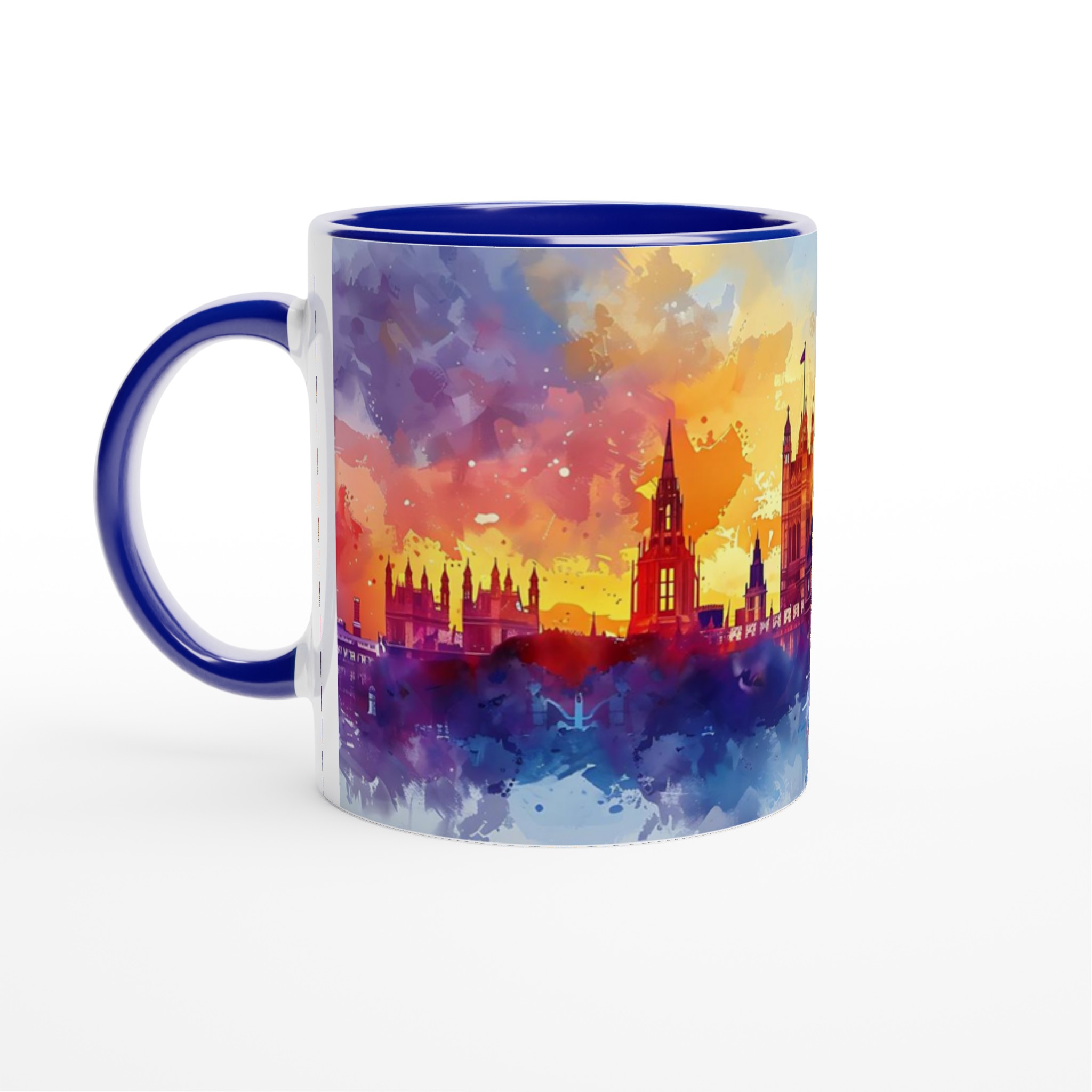 London Watercolor Skyline 11oz Keramisk Mugg - Välj bland flera livfulla färger 2 9fb0c82c-9d58-4eb4-a663-ef7b9790199c