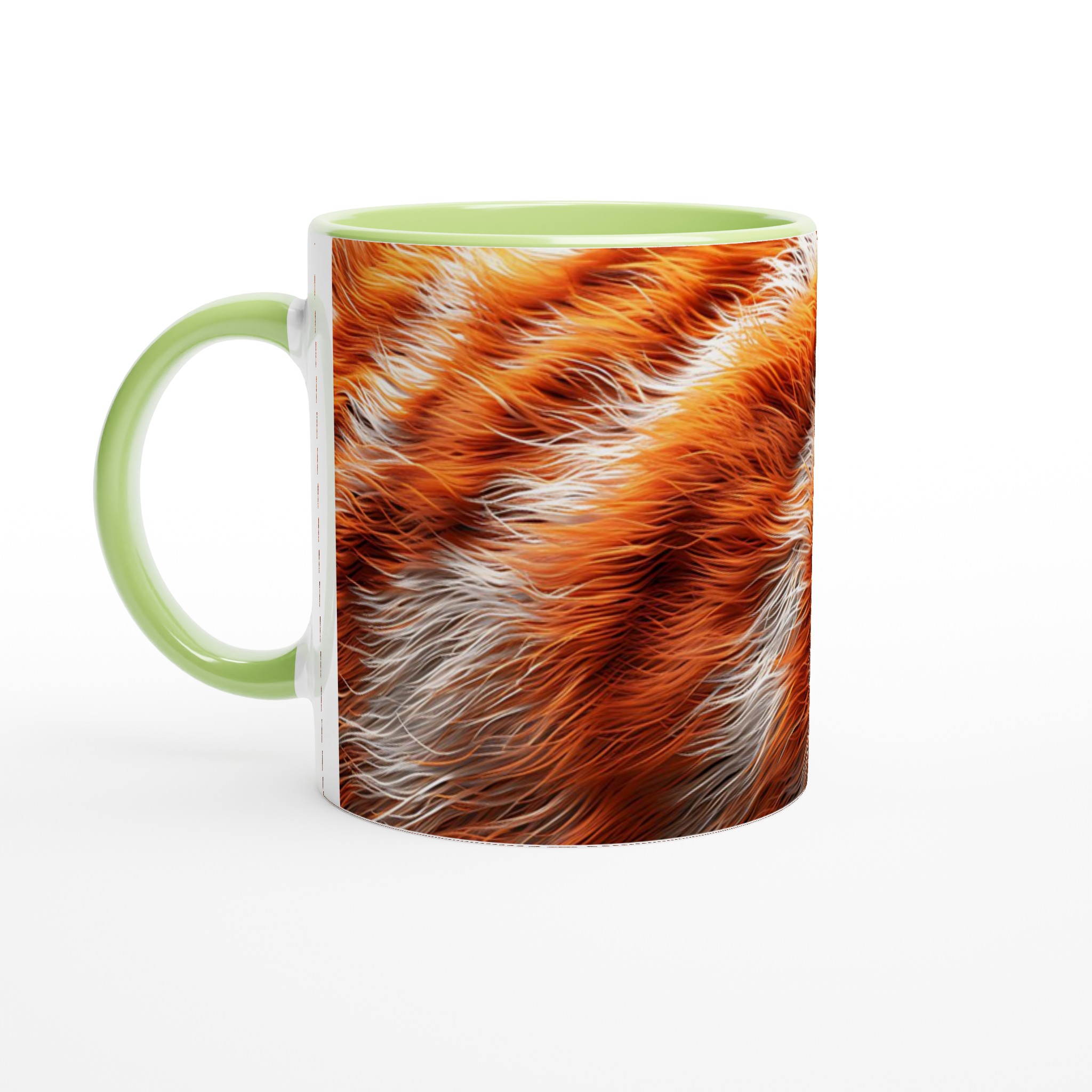 Vit 11oz keramisk mugg med livfullt orangerött och vitt mönster – välj din favoritfärg på keramikmuggen 7 9fb78c51-70d1-4acc-8019-30ecdf3f03ec