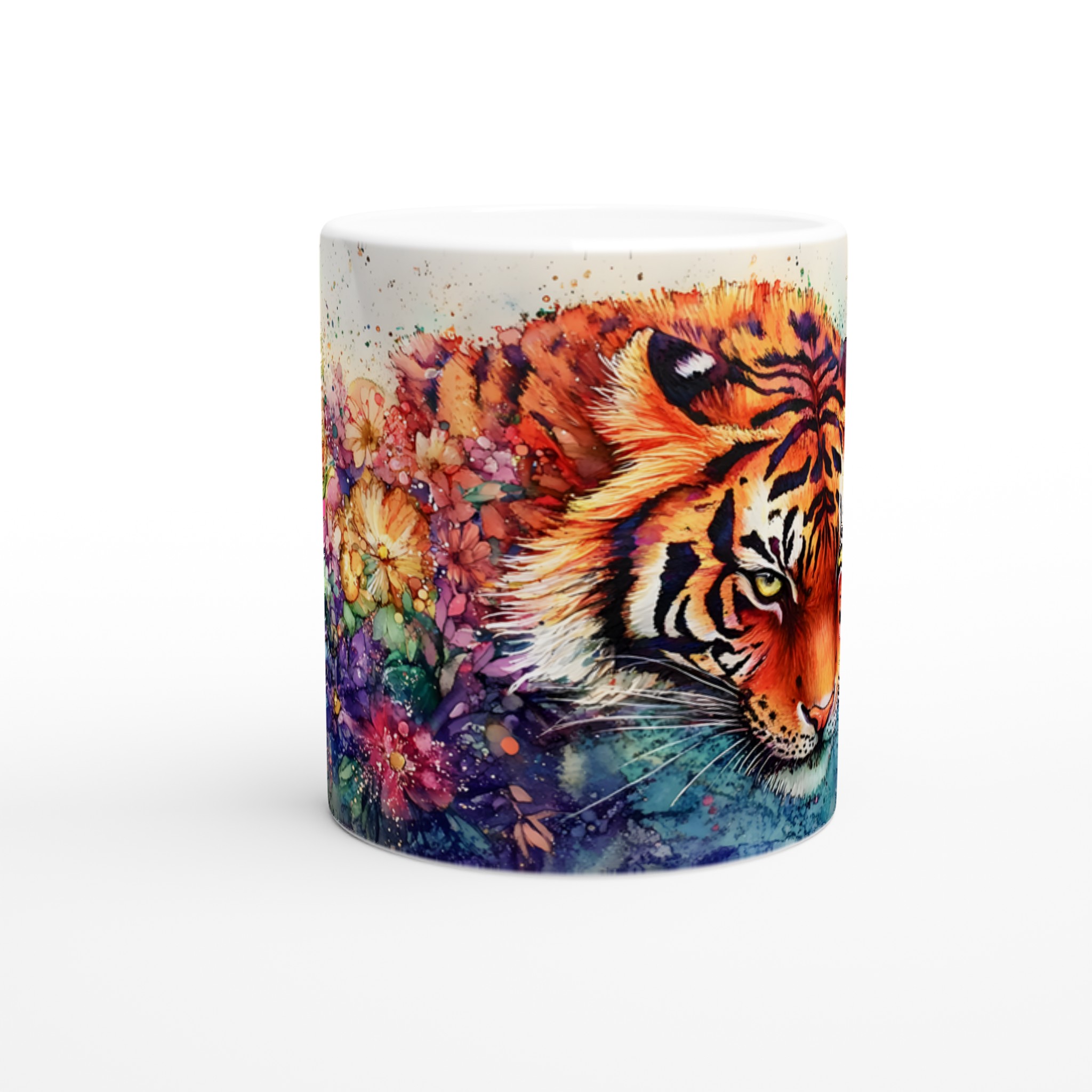 Konstfull Tigermugg: Levande Akvarell & Blommor – Välj din Färg! 8 9fbde313-c919-45ea-8724-9688d5c60cb3