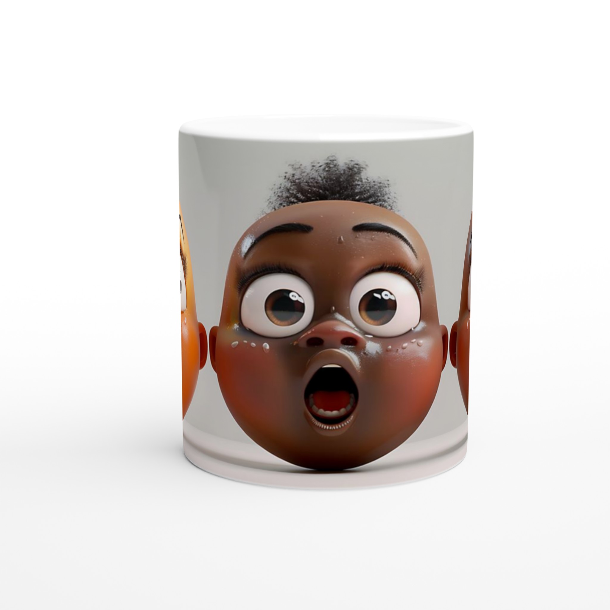 Förvånade Babyansikten Keramisk Mugg - Uttrycksfull 11oz Kaffekopp i Valfri Färg 8 9fc5c157-0e3e-43a0-9f8f-2f97168fa69c