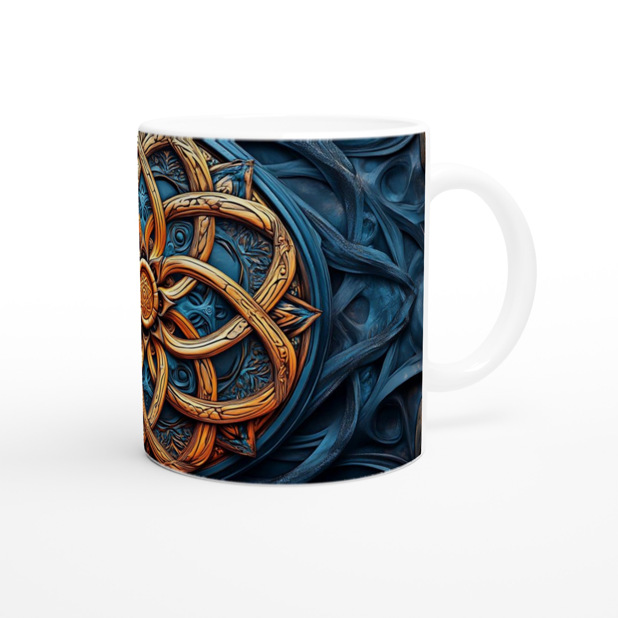 Keltisk Knut Mandala 11oz Keramisk Mugg – Konstnärlig Design i Ditt Val av Färg 9 9fde2d1e-0b7b-4eac-b75c-f1d7e61806cf