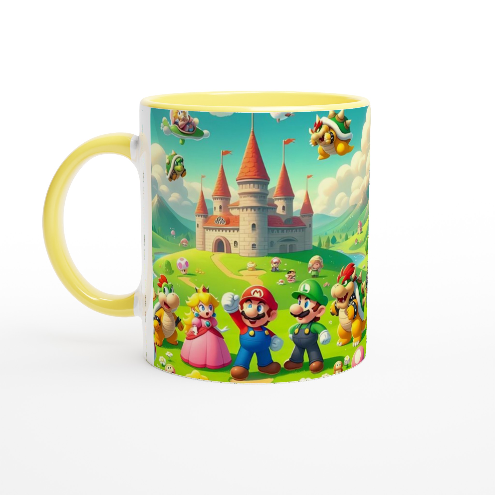Vit 11oz keramisk mugg med färgstarkt Super Mario-världsmotiv i valfri keramisk färg 3 9febc472-59ad-4be8-a781-f2ad588e9c17