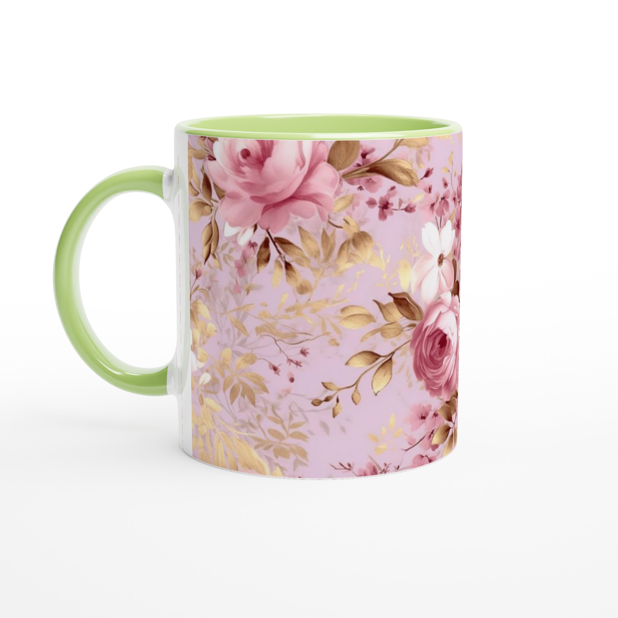 Elegant Vit 11oz Keramisk Mugg med Rosig Blommig Design – Välj Bland Färgstarka Keramiska Nyanser 7 9fefa812-8929-4480-b64c-bac89d237d3f