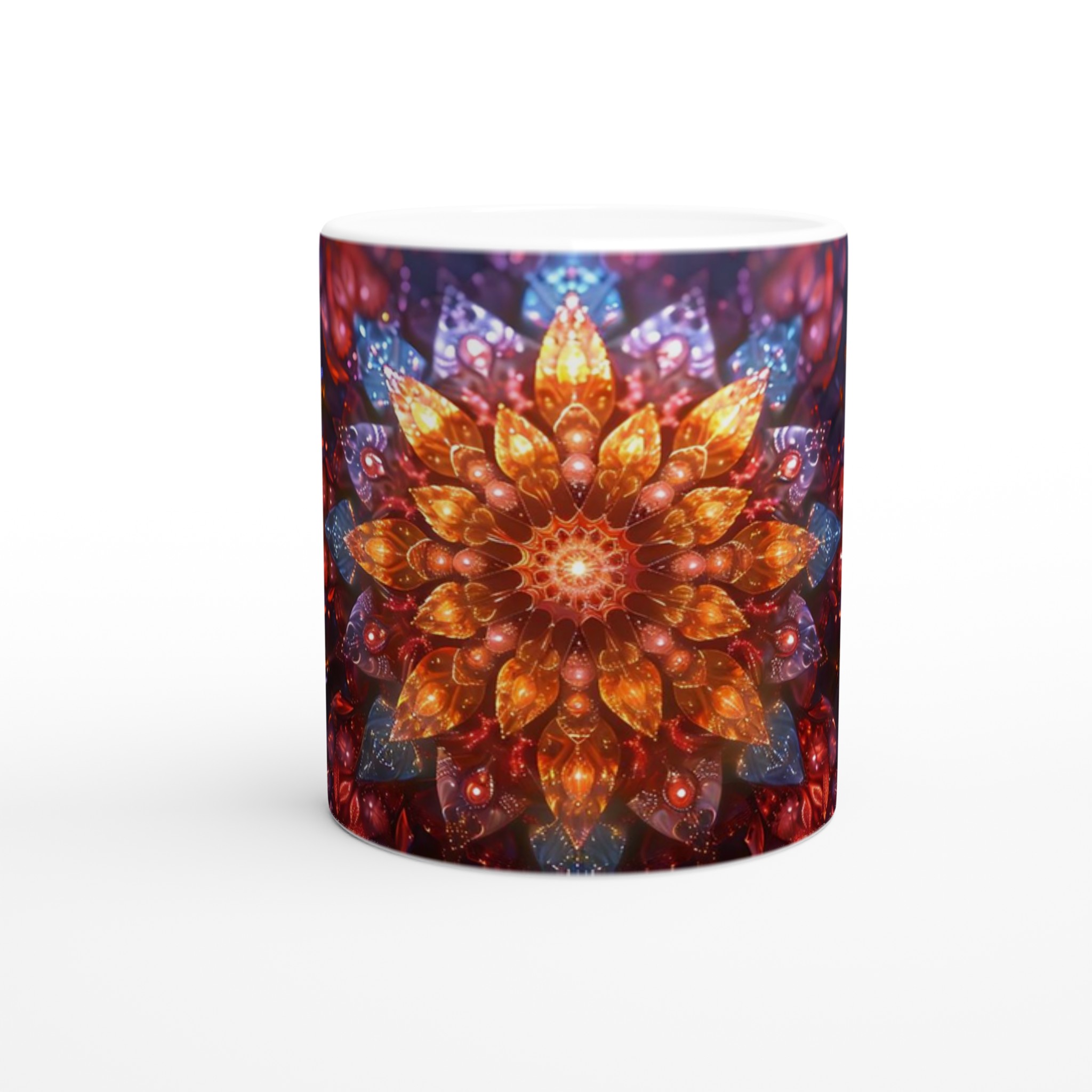 Kosmisk Mandalablomma Keramikmugg - 11oz Magisk Mugg i Valfri Färg 8 9ffe0290-0e9f-4905-803c-8953eaeeebb0