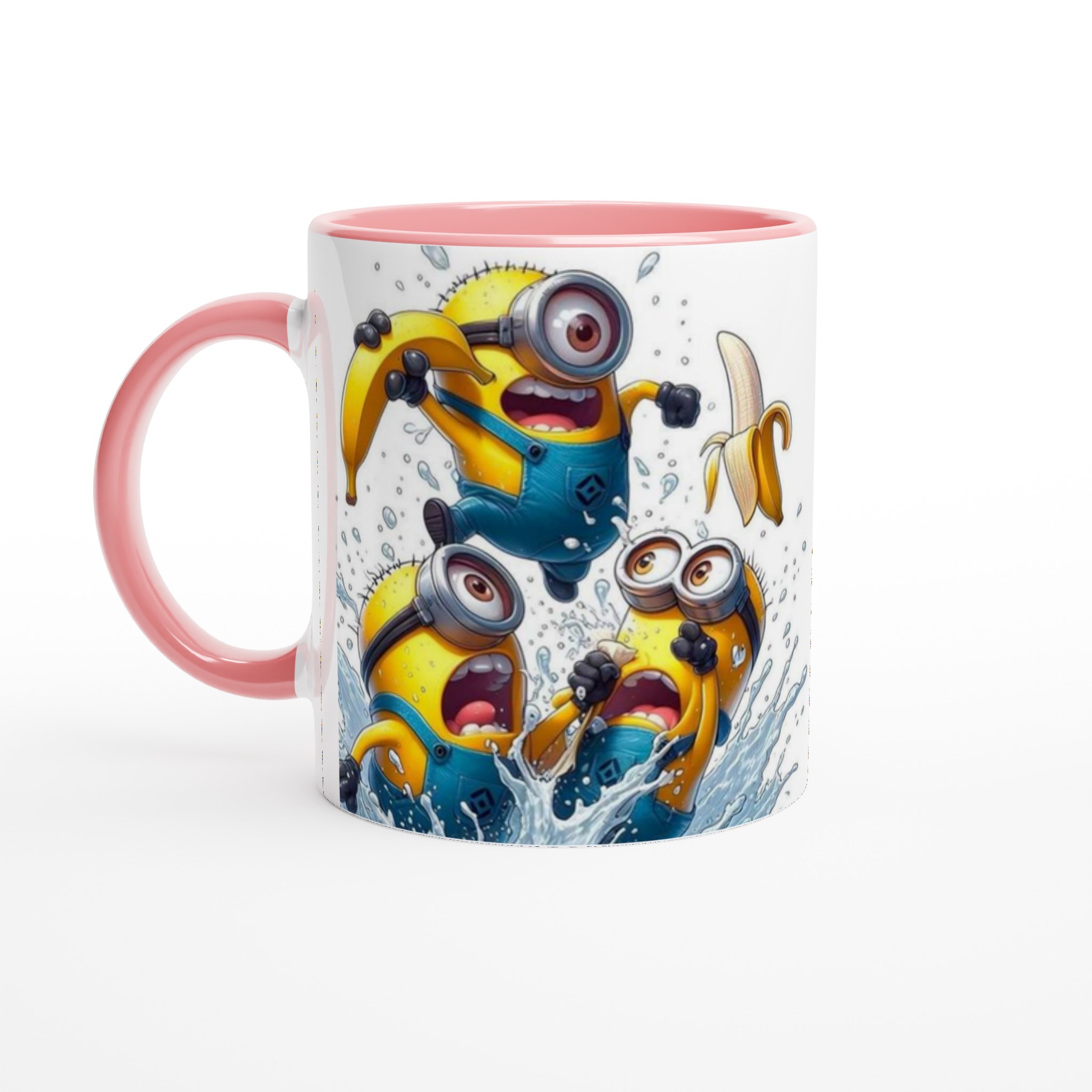 Livfull Vit 11oz Keramisk Mugg med Busiga Minions och Bananskämt i Färgstark Design 7 a00cb373-361c-4c2f-8d28-6529c7cecab2