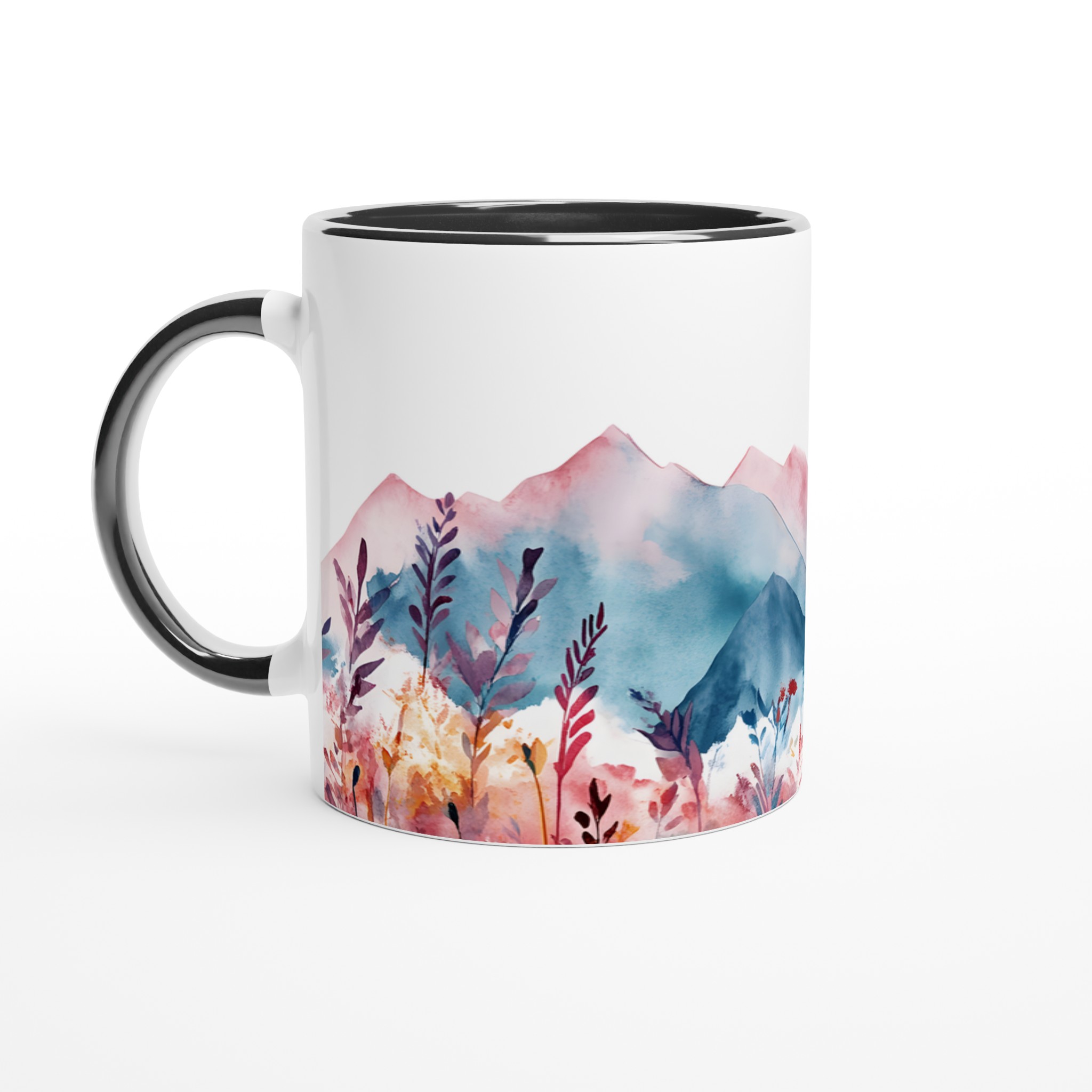 Akvarellberg och Blomsteräng 11oz Keramisk Mugg – Välj bland 7 Färgstarka Nyanser 4 a048e910-3f9a-47df-872a-b7c3a11512be