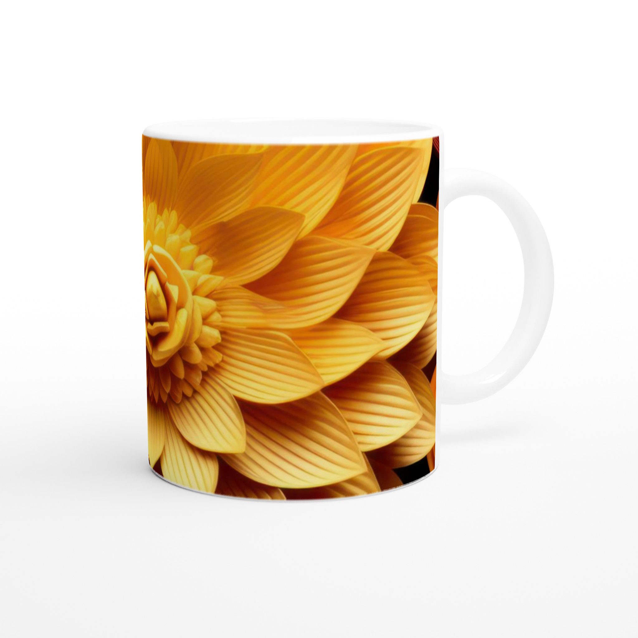 Elegant Vit 11oz Keramisk Mugg med Livfullt Blomstertryck – Välj Din Färg 9 a04d0be5-c05e-466c-bdb4-bf878ba2be44
