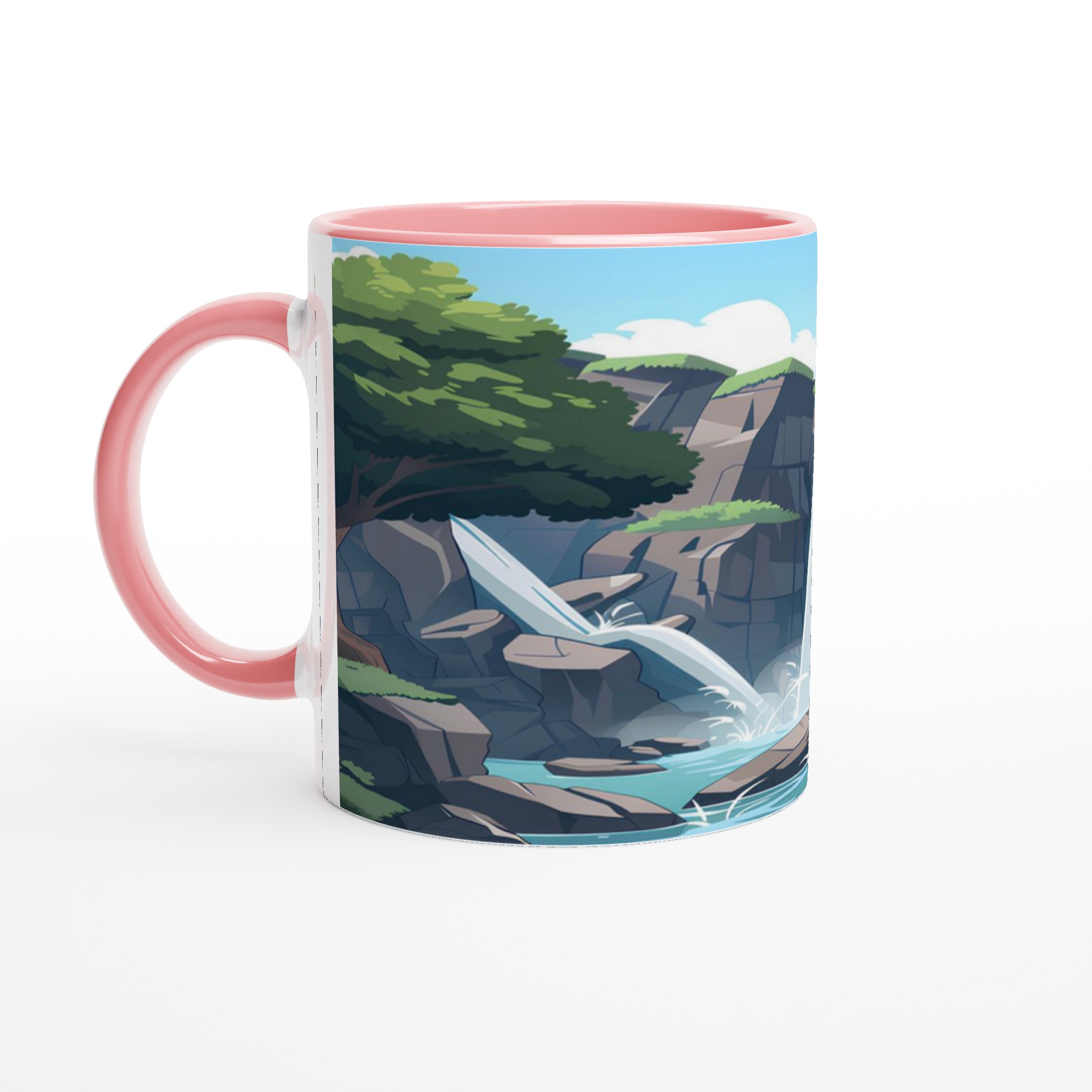 Klippfall Vattenfall Mugg: En Naturinspirerad 11oz Keramikmugg i ditt val av färg 6 a06a6f07-c1af-4d3a-851c-707e68d9cbbf