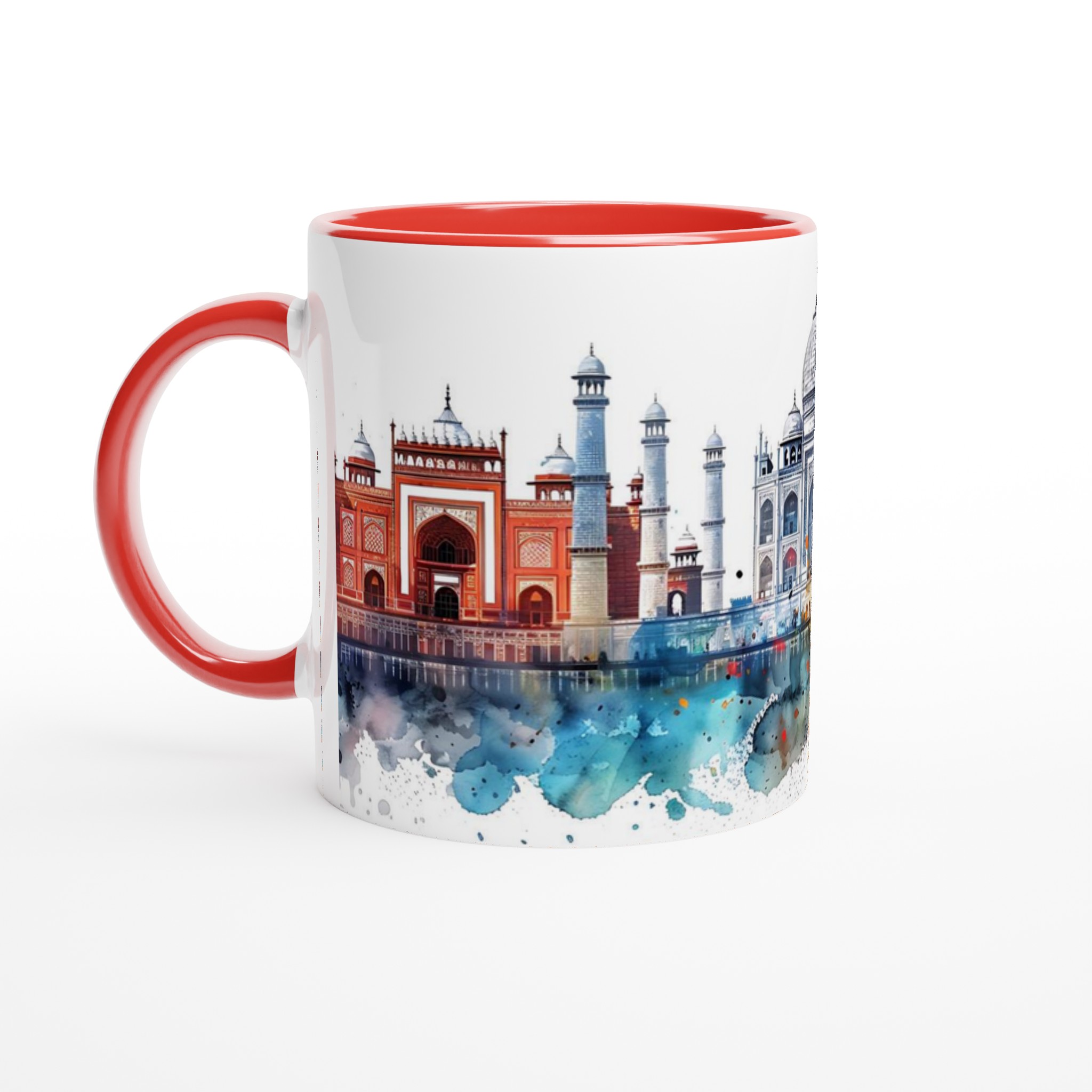 Magisk Taj Mahal Akvarellmugg – 11 oz Keramikmugg i ditt val av sju livfulla färger 5 a0722374-7092-4336-aa95-19899134d9c7