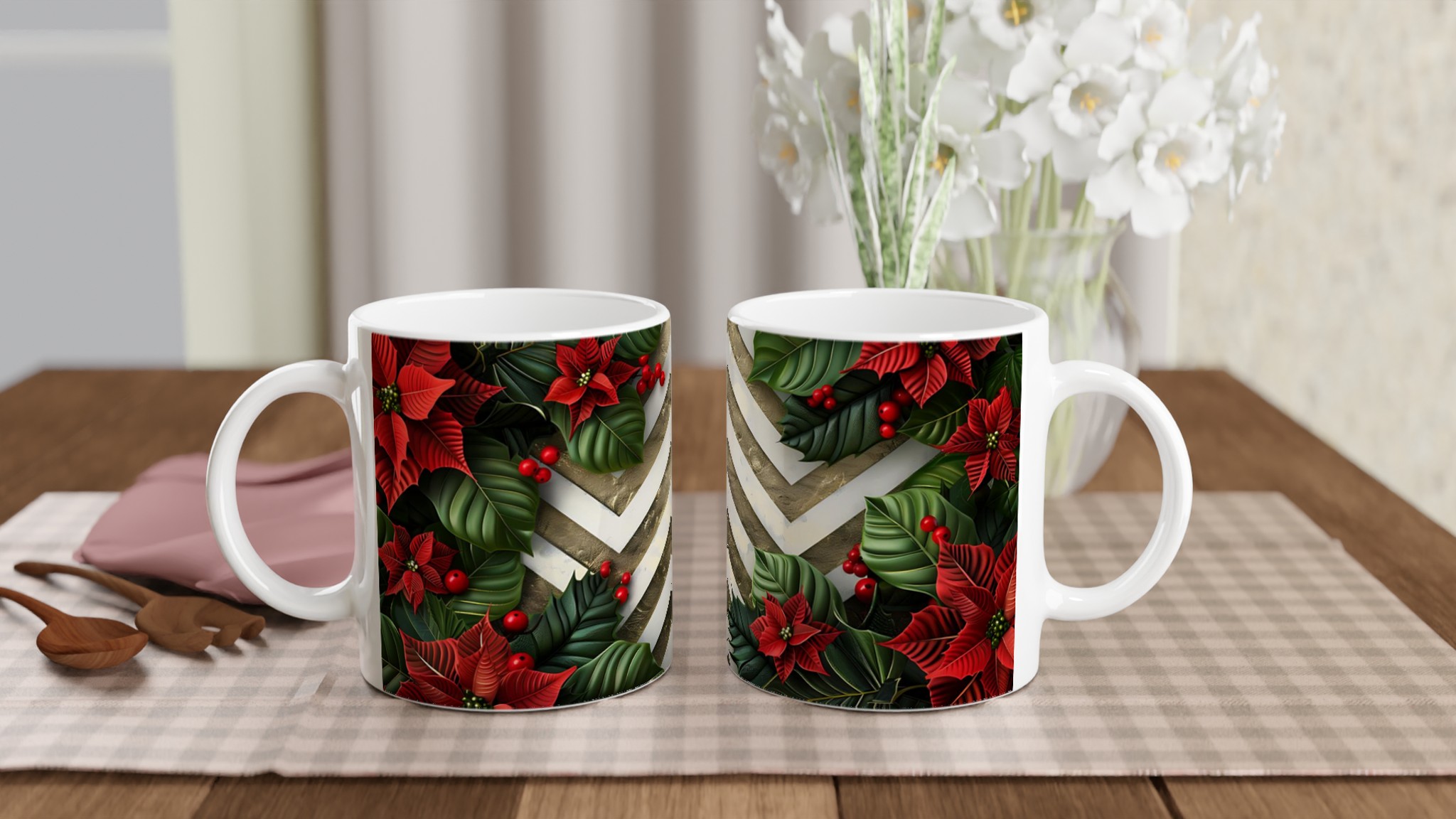 Vit 11oz Keramisk Mugg med Festligt Julmotiv – Välj Bland Färgstarka Keramiska Nyansen 10 a07661a1-723f-4828-b055-a50ab4a745f6