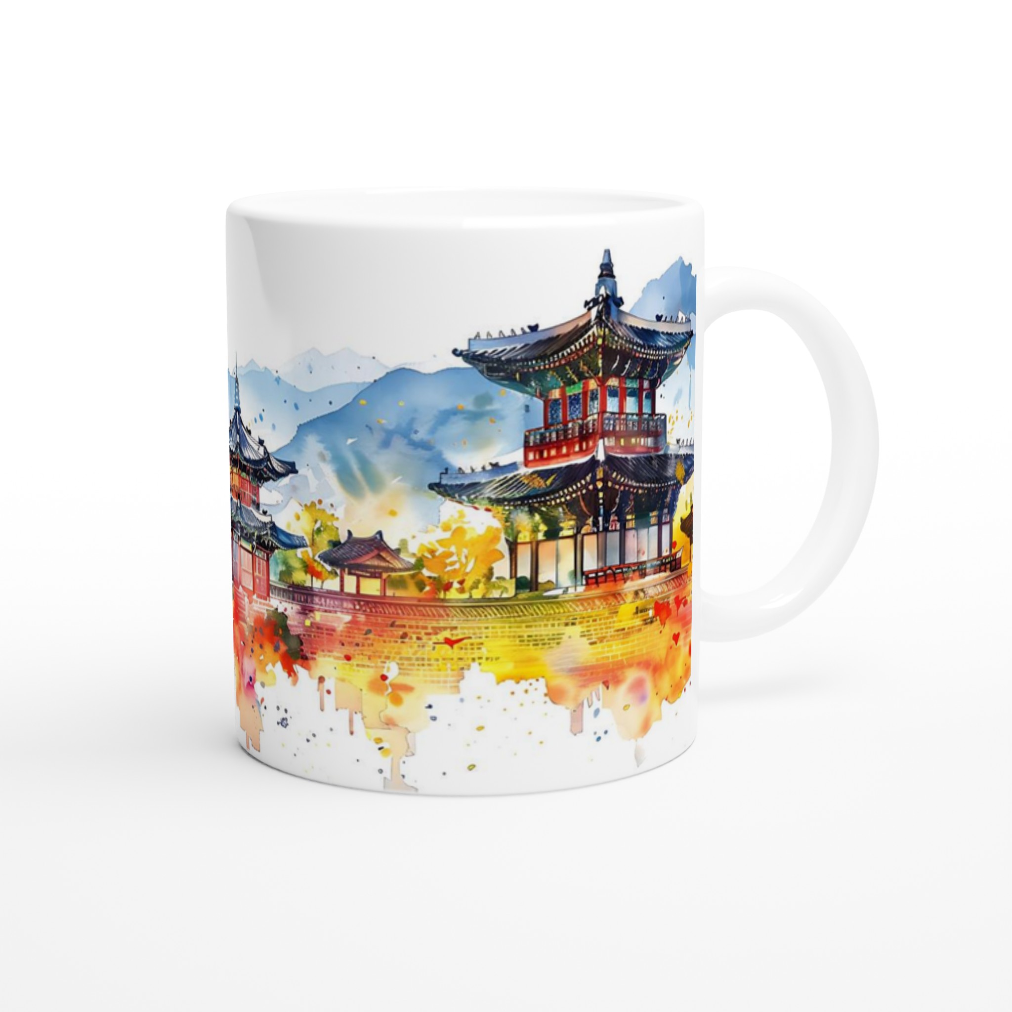 Seoul Akvarell Mugg – Levande Tempel & Stadssilhuett i valfri färg 9 a0a8edef-dcba-4ef7-9c57-f4d4a1a70b51