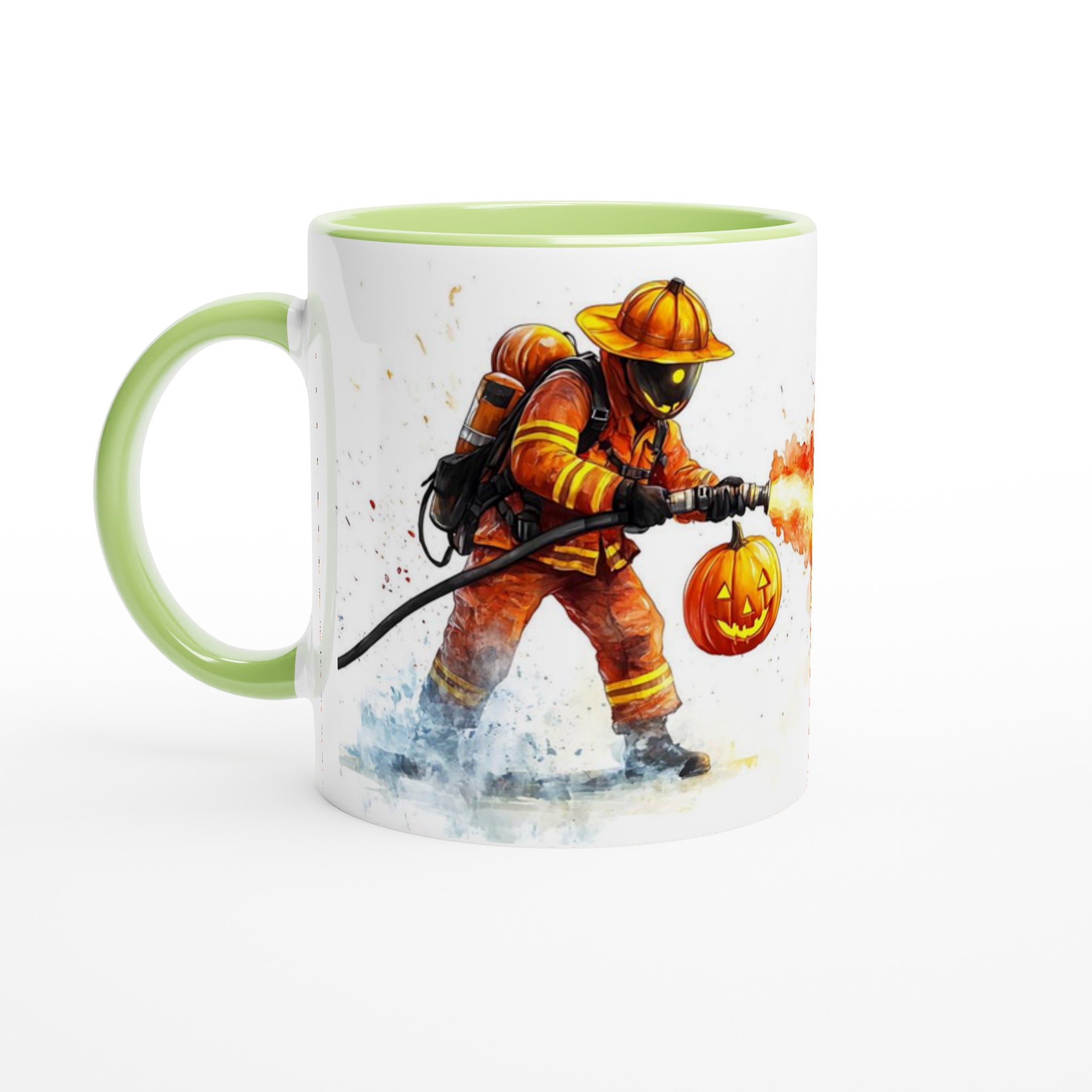 Unik Halloween Brandman Mugg – Eldigt Motiv, Hållbar Keramik i 7 Färger! 7 a0ad60da-34a7-4aae-91b6-749208eb1793