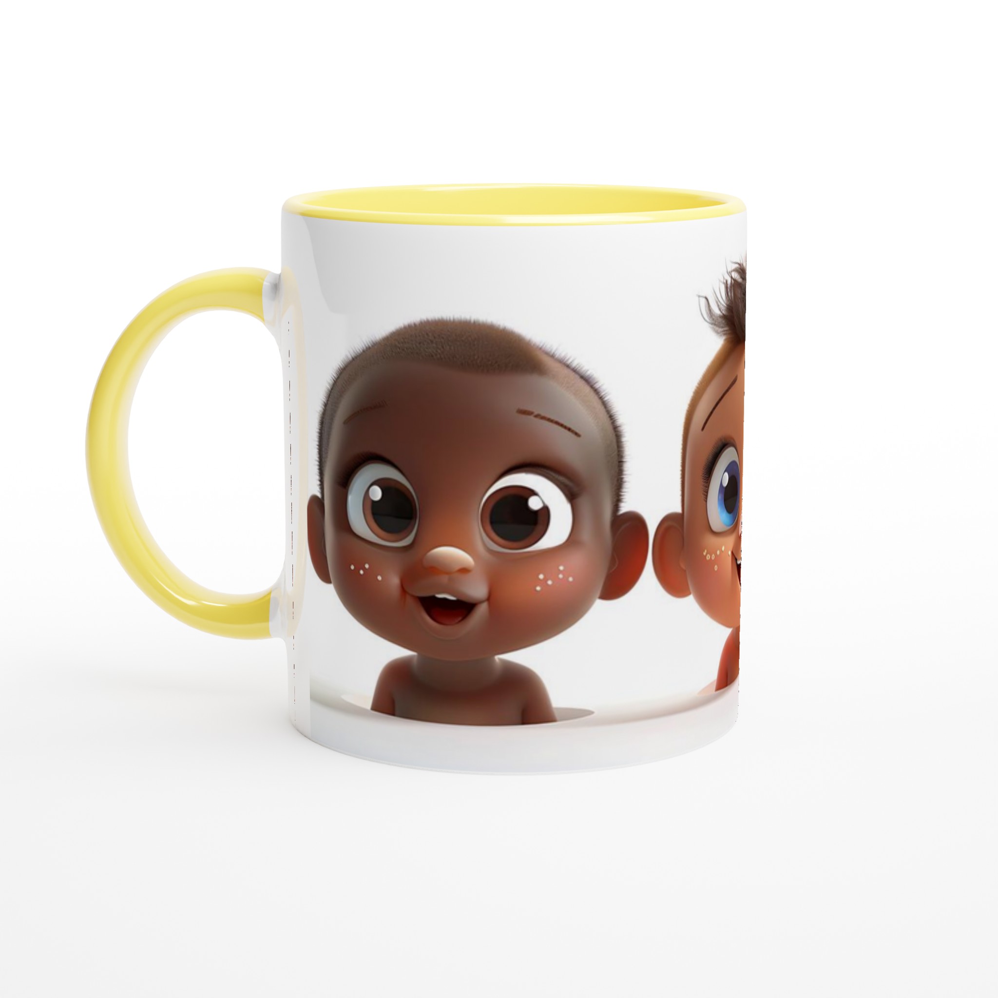 Charmiga Babyansikten Keramikmugg - En lekfull Vit 11oz Mugg med glädjefyllda motiv i flera färger 3 a0b739ac-45a9-4e2e-8b19-1a07810b18ae