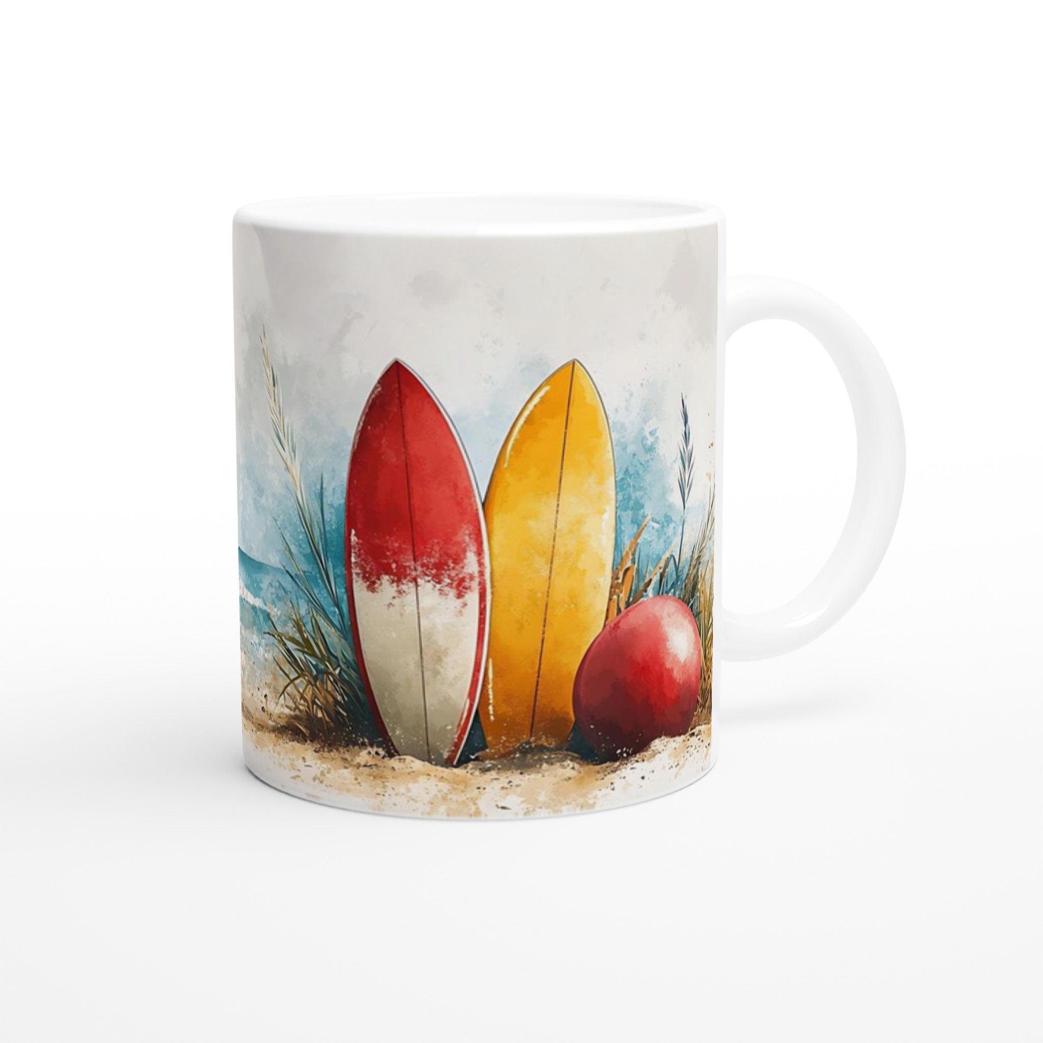 Semester & Strand Keramikmugg - 11oz, Levande Akvarellstil för Din Kaffestund 9 a0cc48ed-3980-4910-a122-2624a43488a6