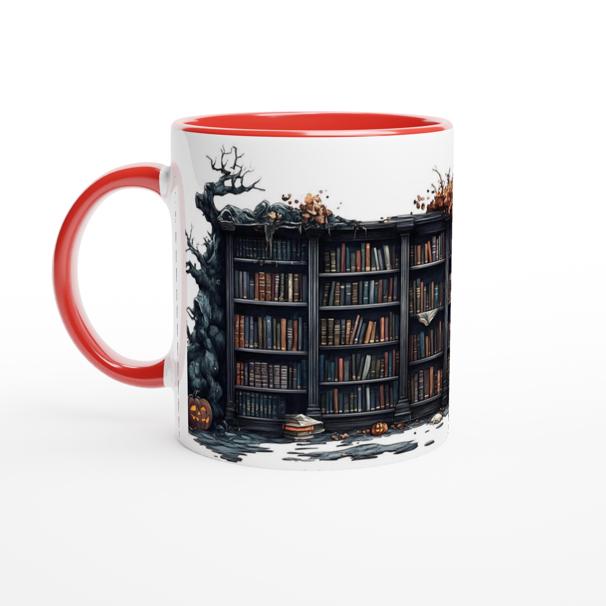 Mystisk Bibliotek Halloween Mugg – 11 oz Keramikmugg för Skrämmande Goda Drycker 5 a0defb7d-f651-4a73-9b5f-f2dd89c86300