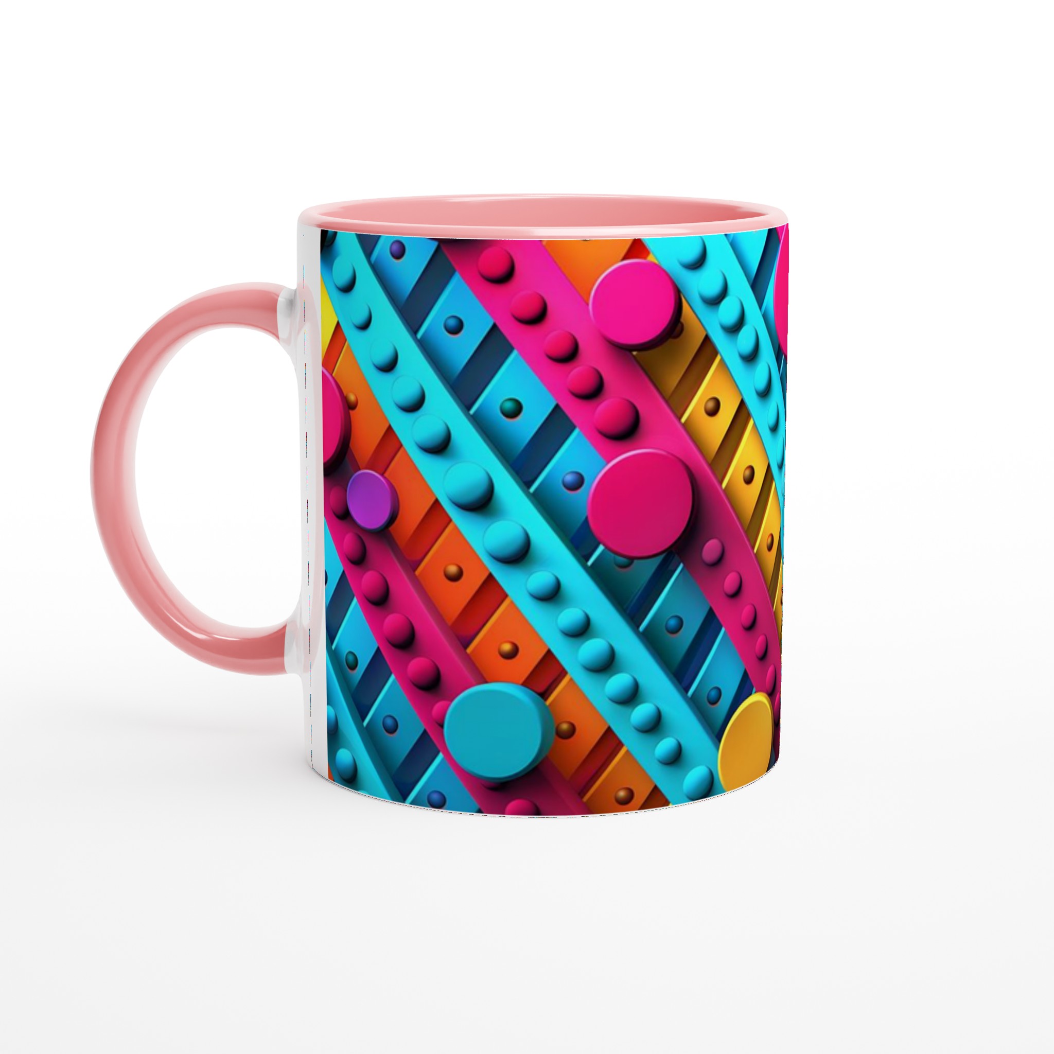 Mångfärgad Pop Art Keramikmugg – 11 oz kaffemugg med dynamisk design i ditt val av sju livfulla färger 6 a0f6acbc-c3bc-48dd-ad52-4c384fb30965